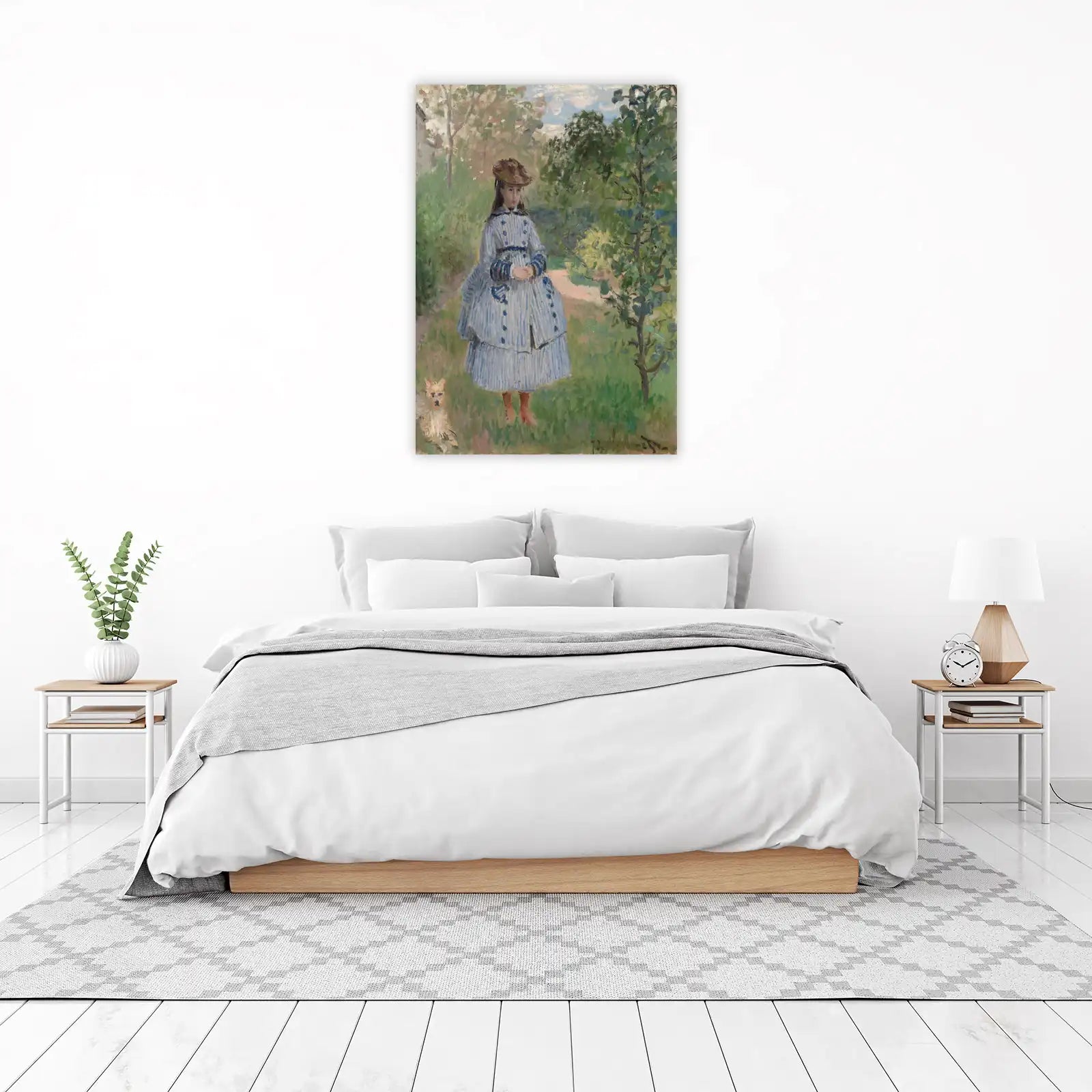 Impressionist Girl & Dog Garden Wall Art