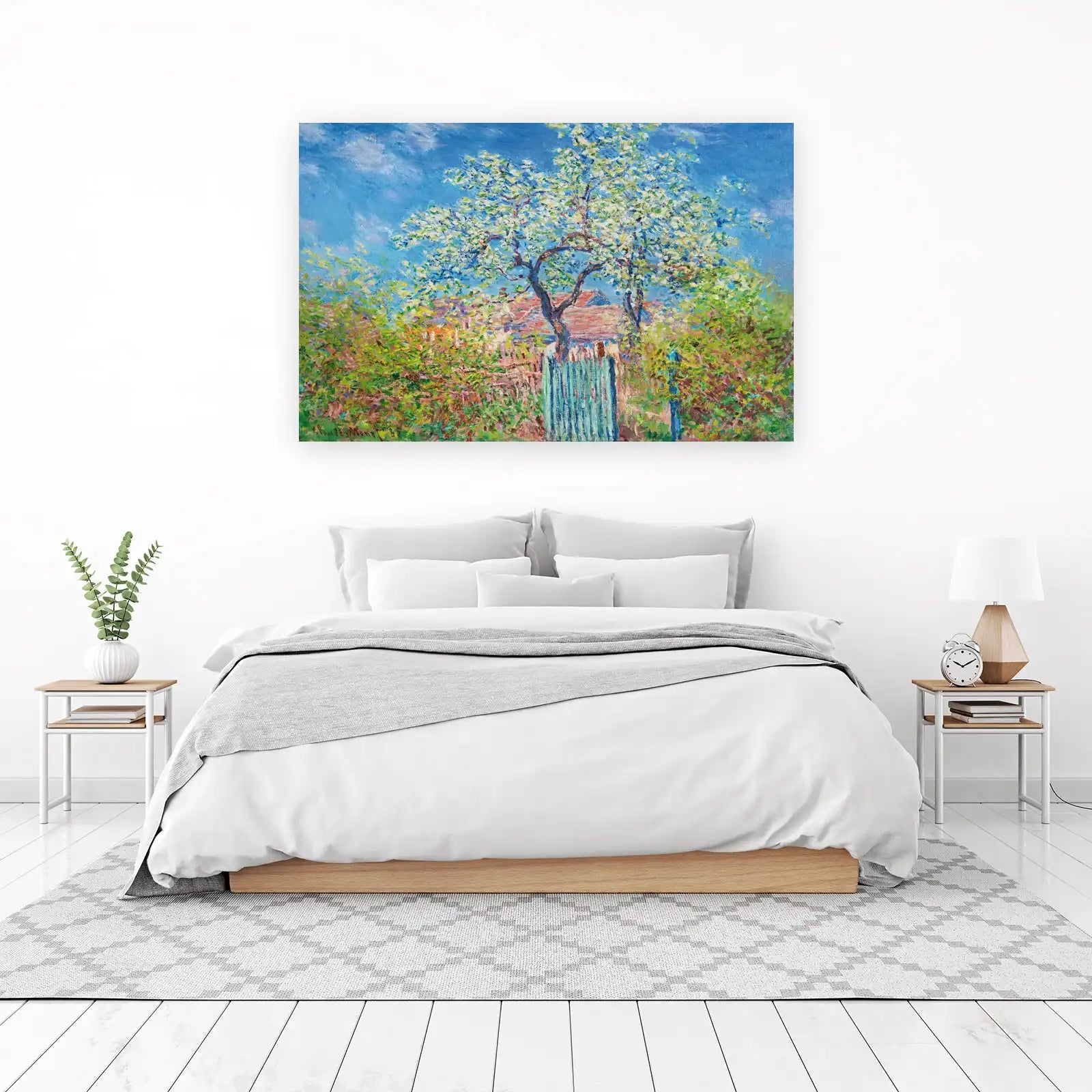 Spring Blossom Garden Monet Style Wall Art