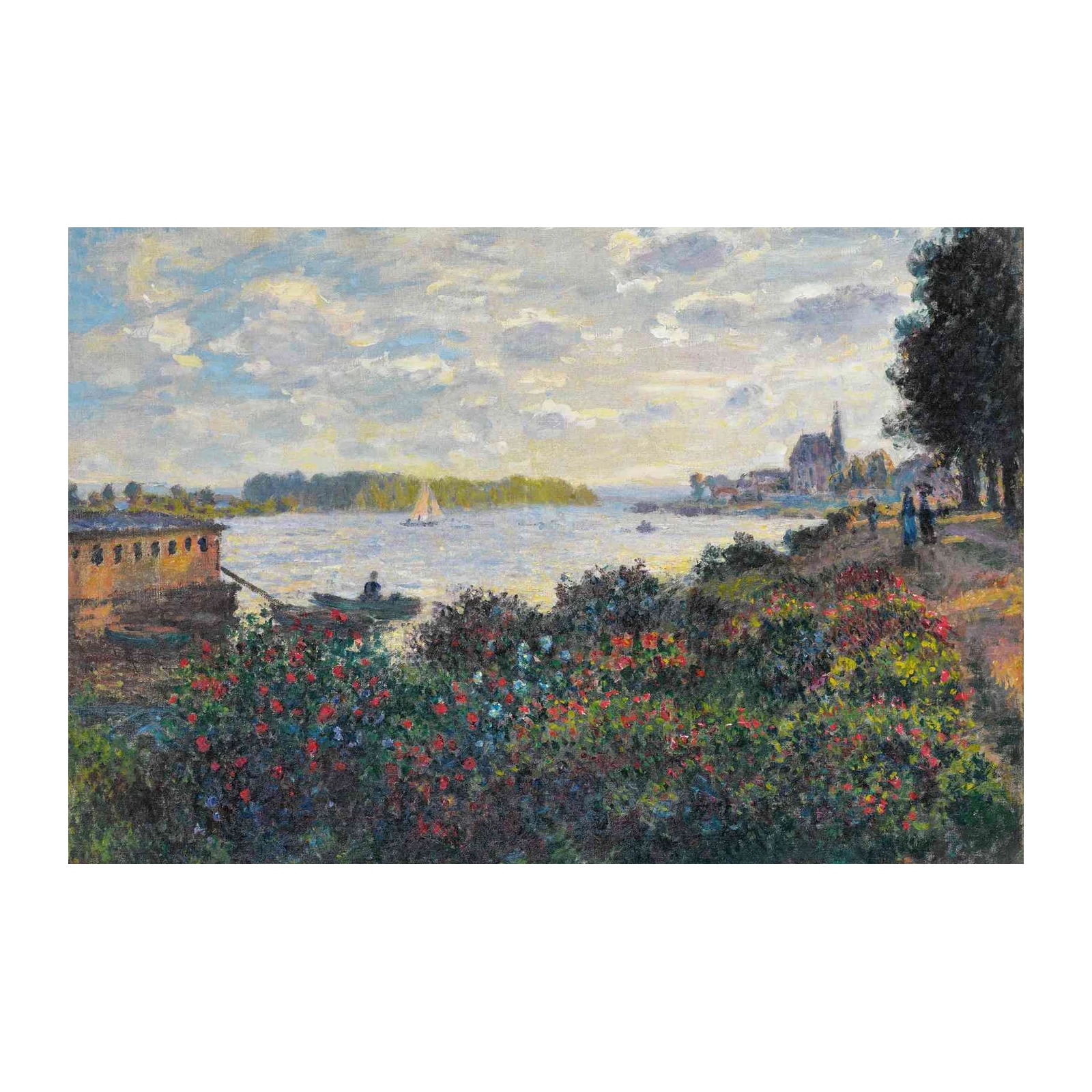 Impressionist Riverside Scene Wall Art