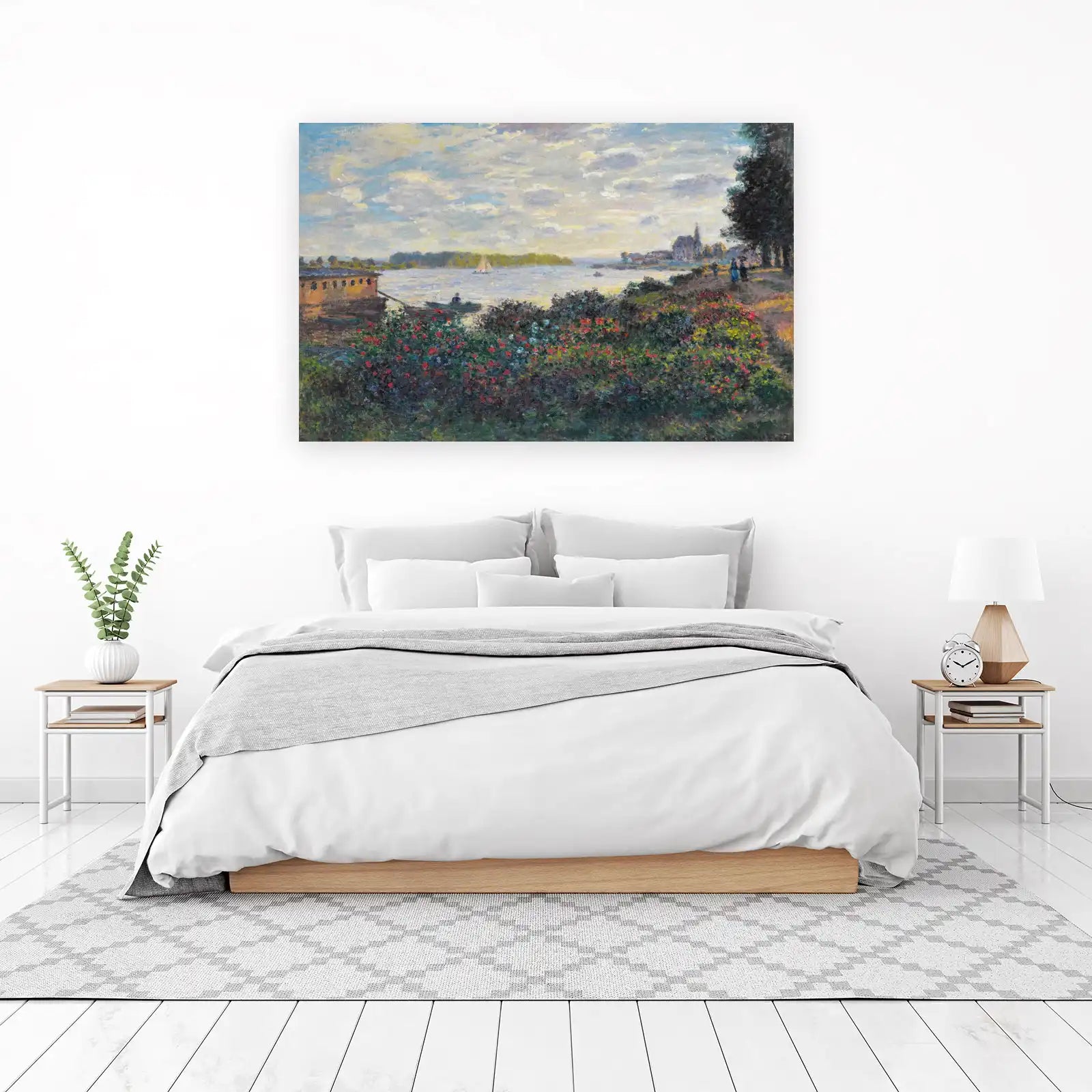 Impressionist Riverside Scene Wall Art