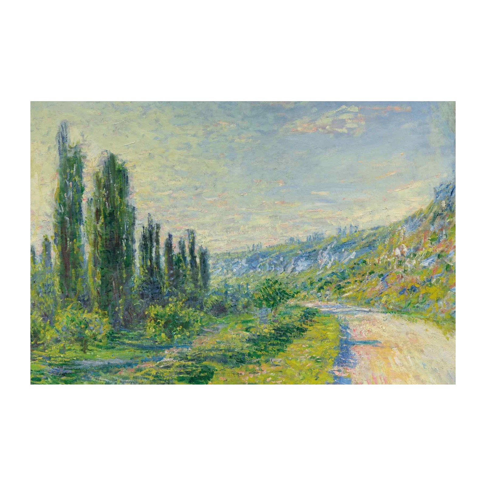 Impressionist Landscape Cyprus Trees Wall Art