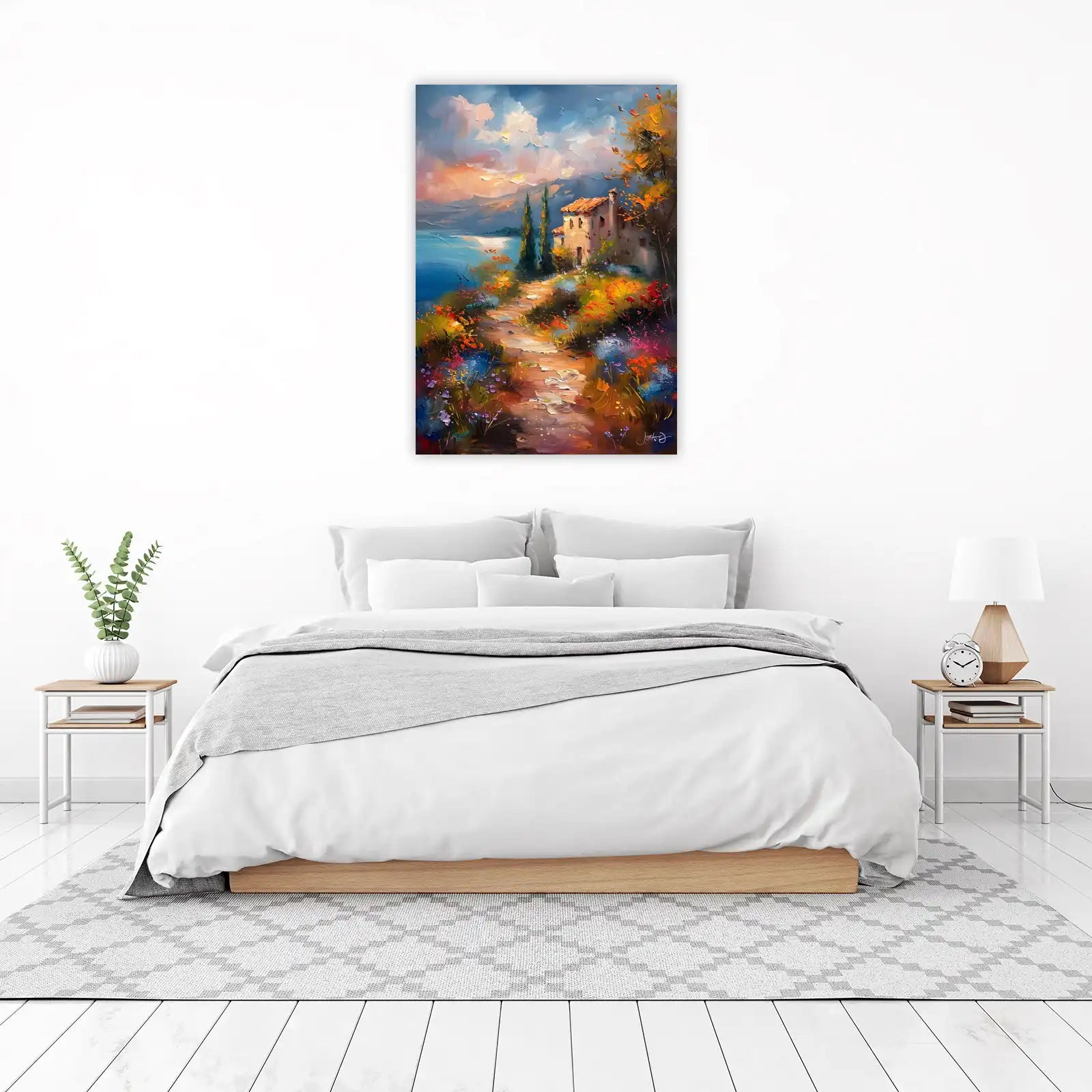 Impressionist Tuscan Villa Landscape Wall Art