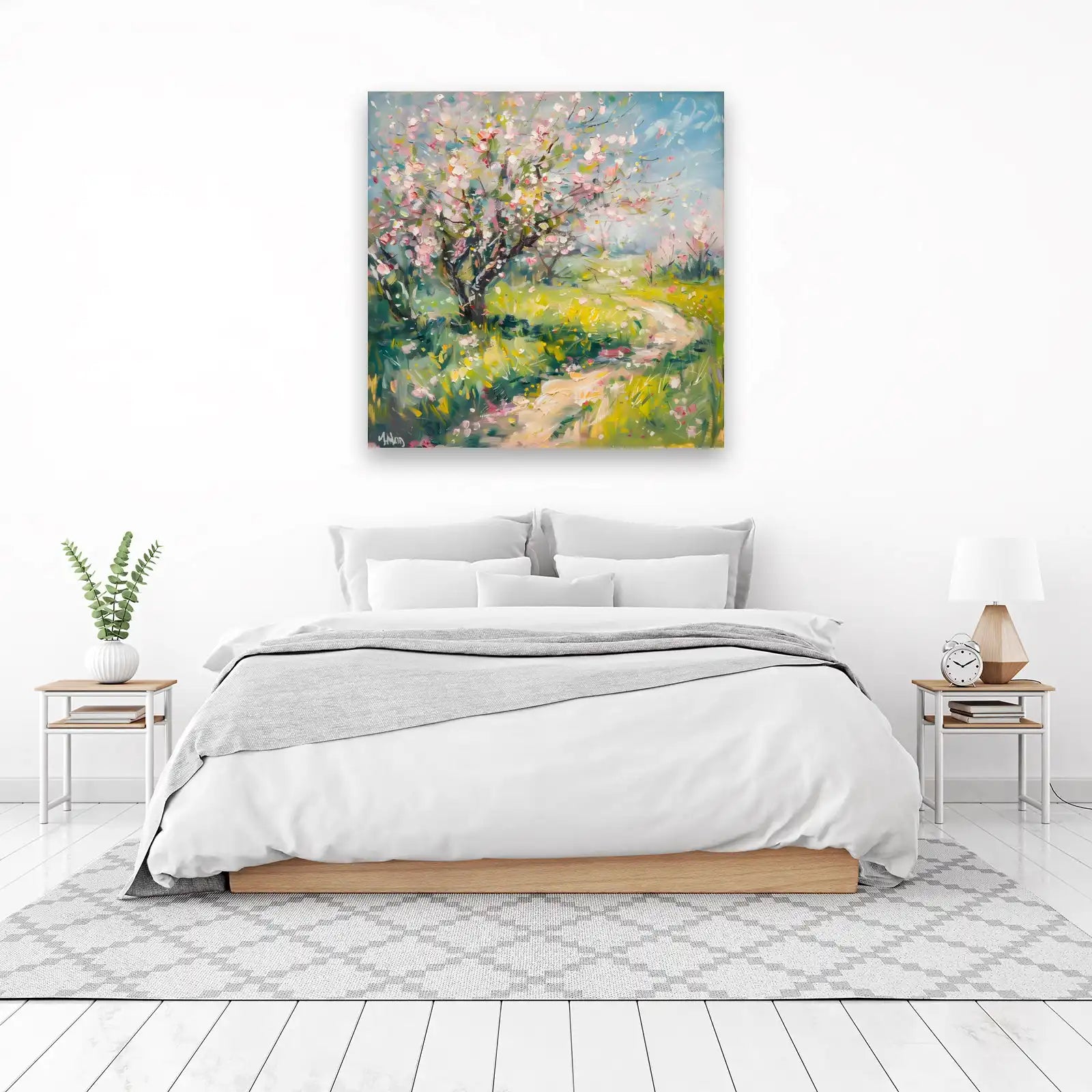 Spring Blossom Path Impressionist Wall Art