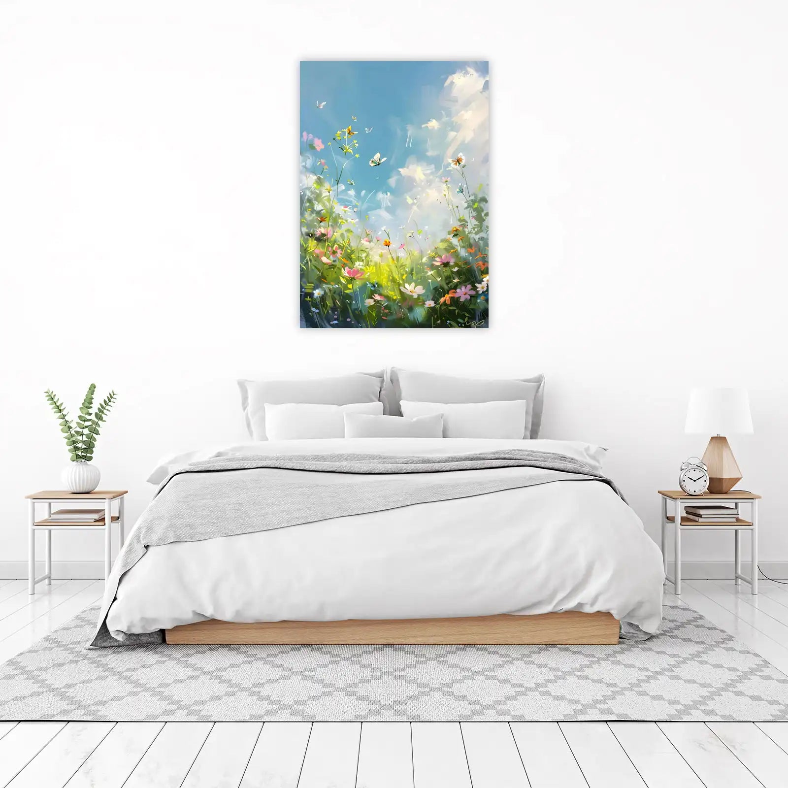 Vibrant Meadow Butterflies Wall Art