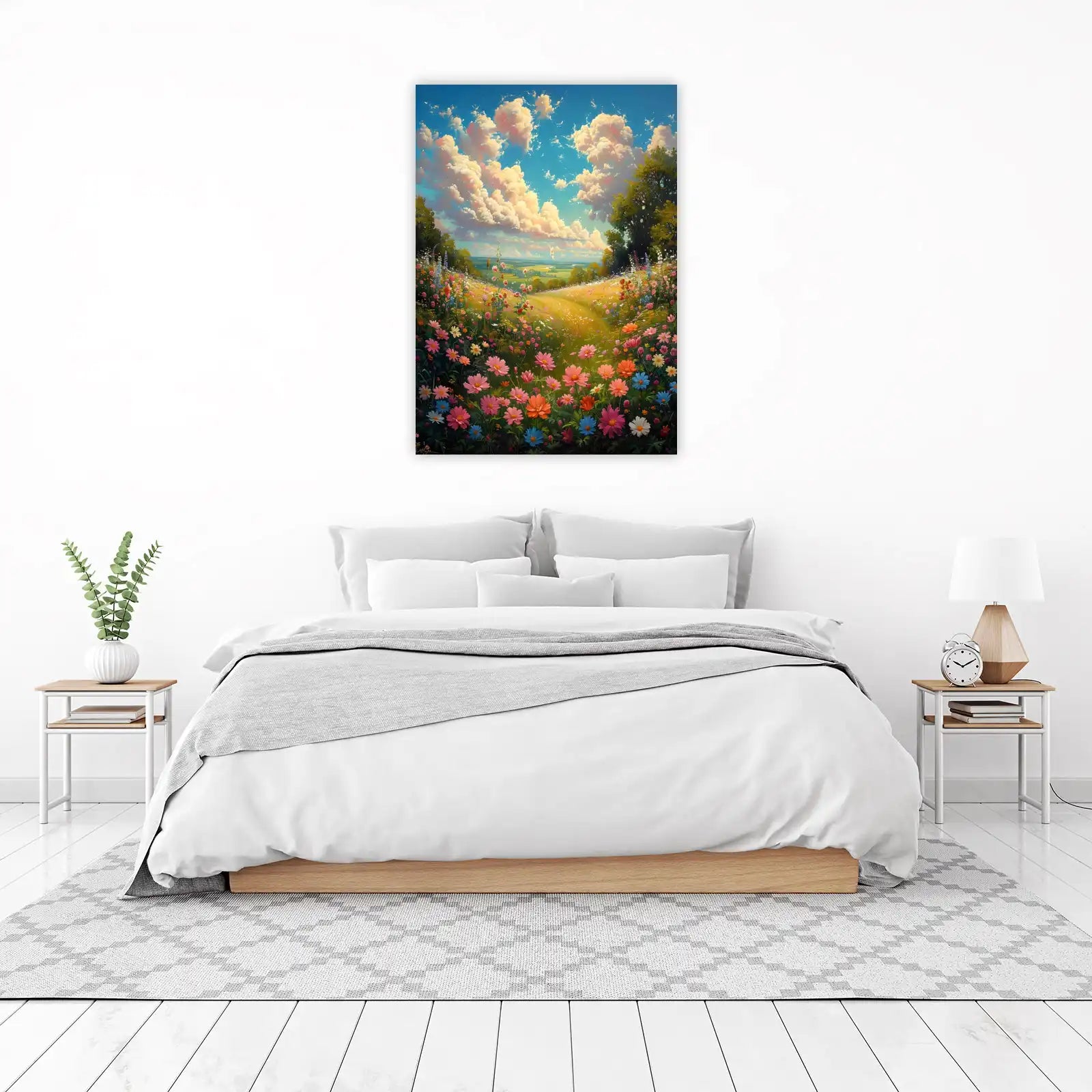 Vibrant Meadow Dream Landscape Wall Art