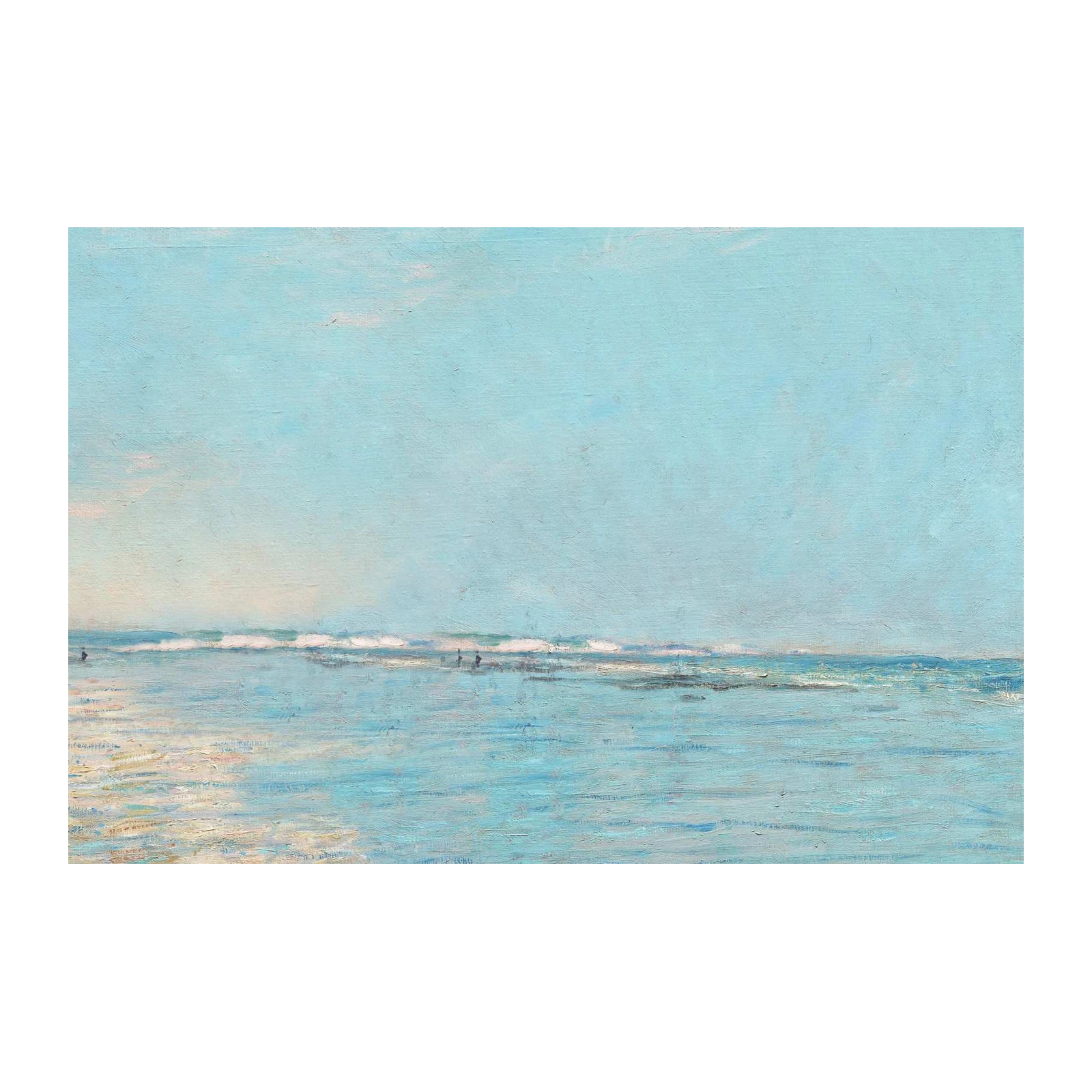 Serene Beach & Waves Coastal Landscape Wall Art