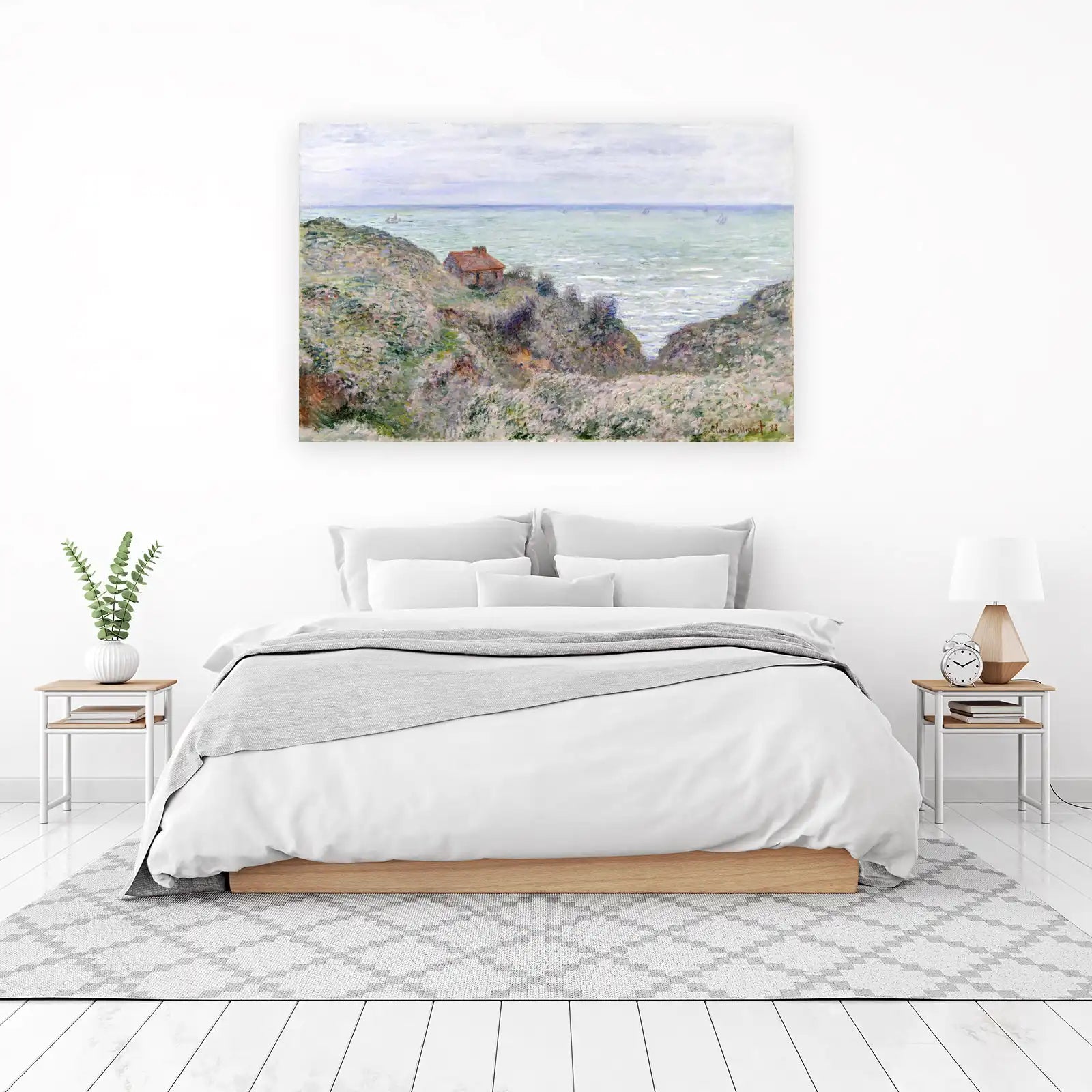Coastal Cottage Seascape Impressionist Wall Art