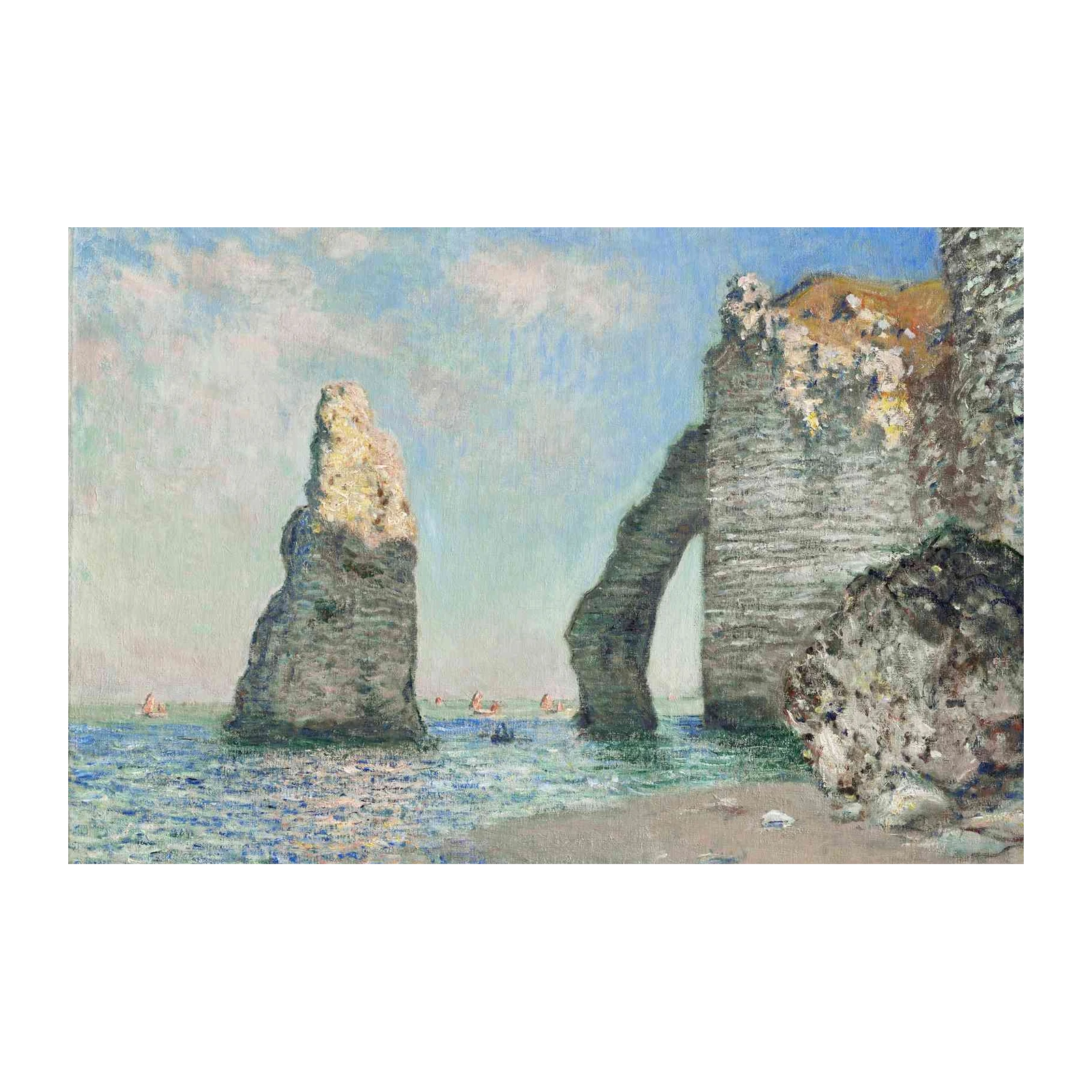 Monet Etretat Cliffs Coastal View Wall Art