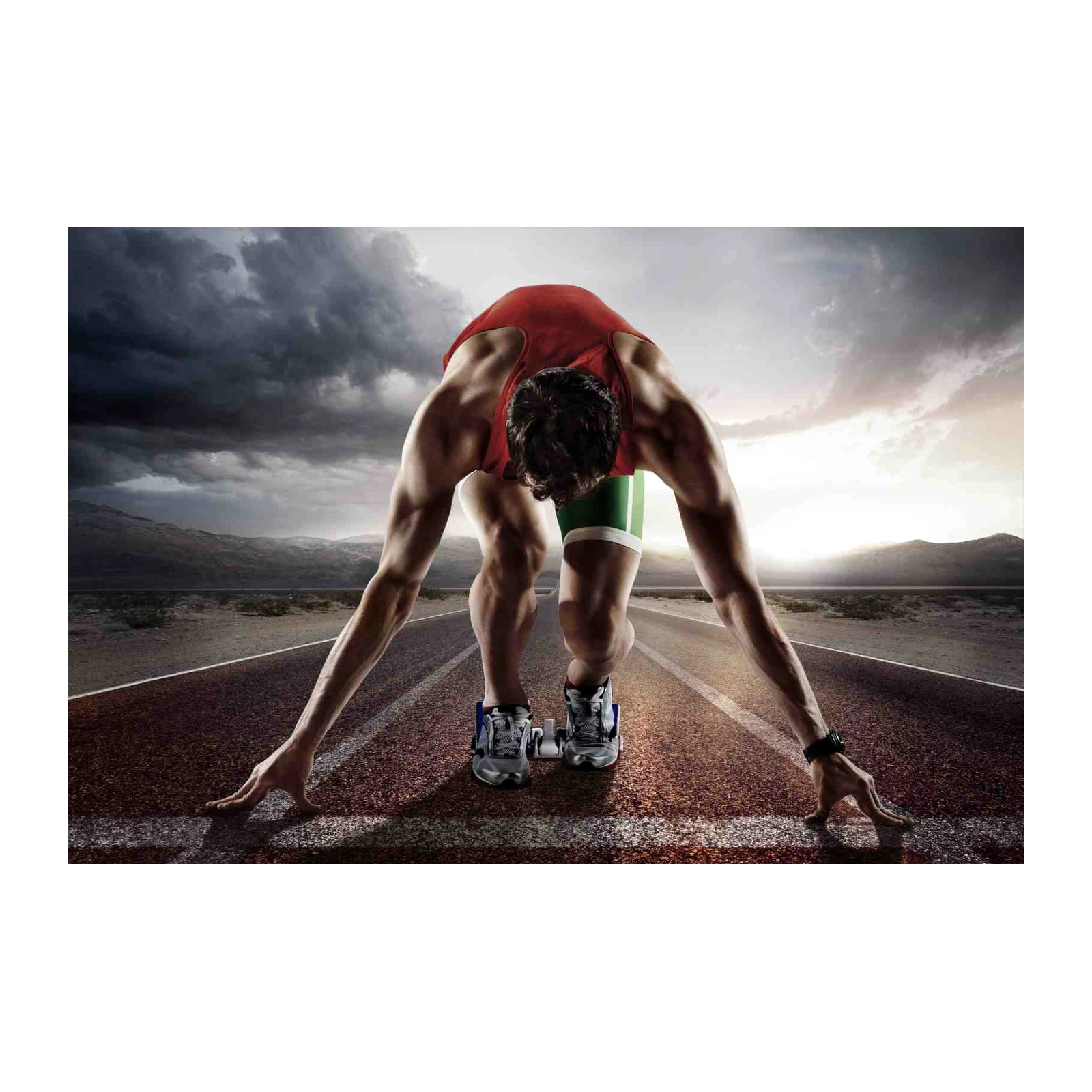 Runner at Starting Line Wall Art