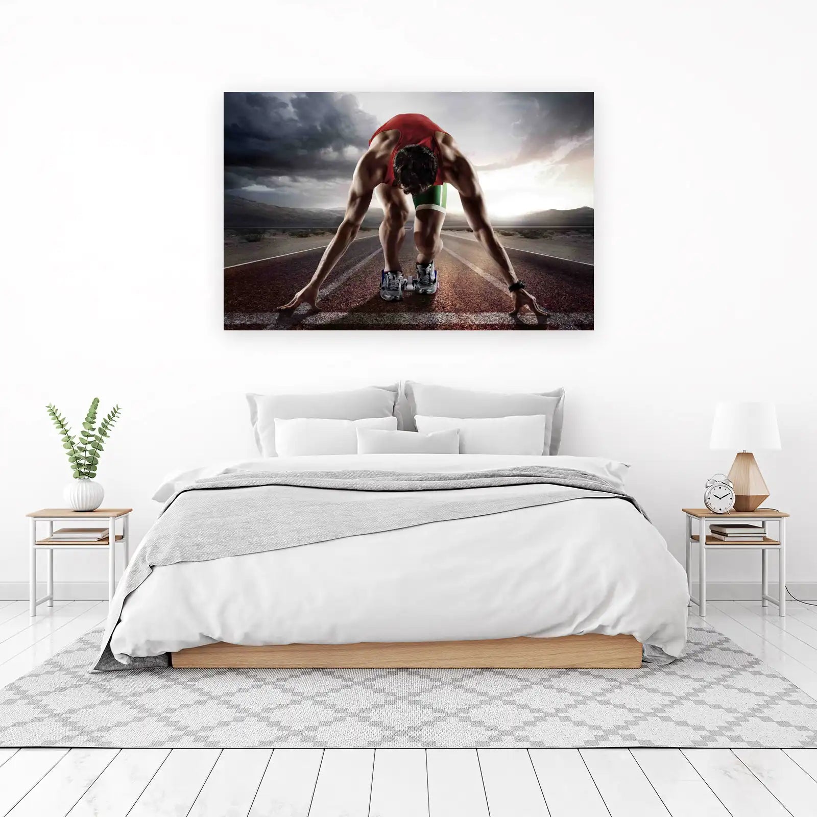 Runner at Starting Line Wall Art