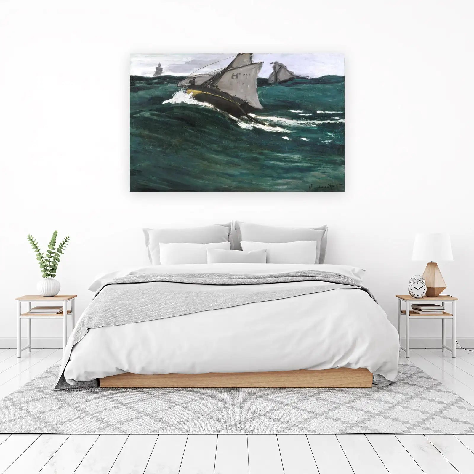 Impressionist Sailing Ship Storm Wall Art