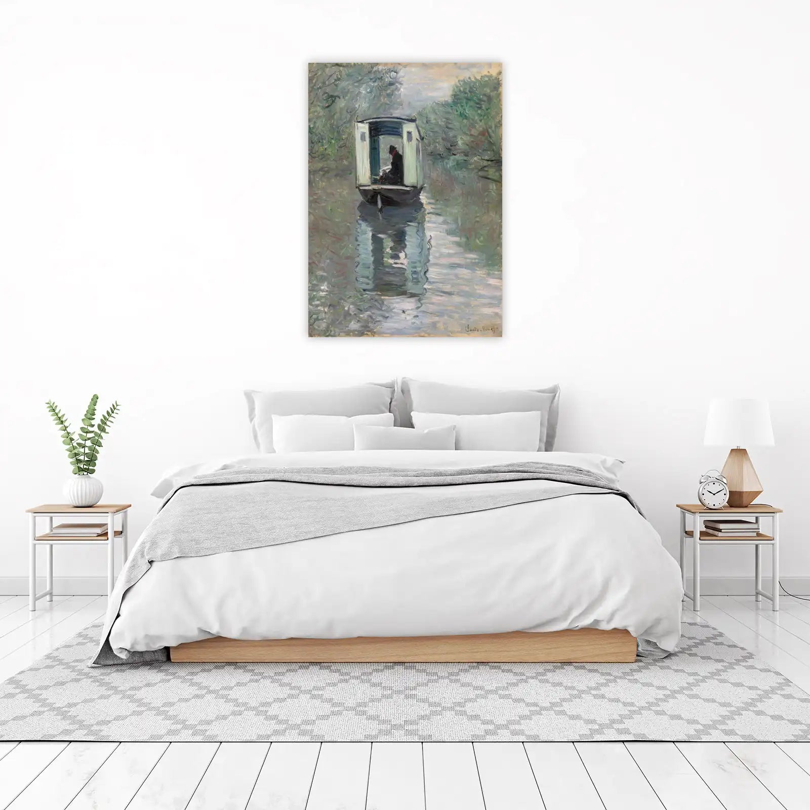 Serene Water Lily Studio Boat Monet Wall Art
