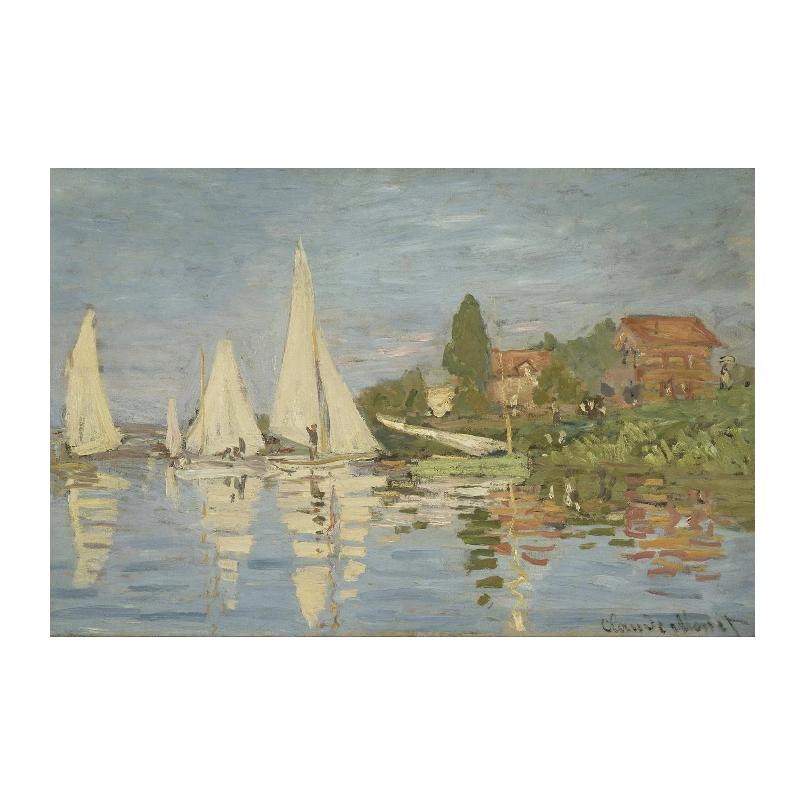 Monet Sailboats Impressionist Wall Art