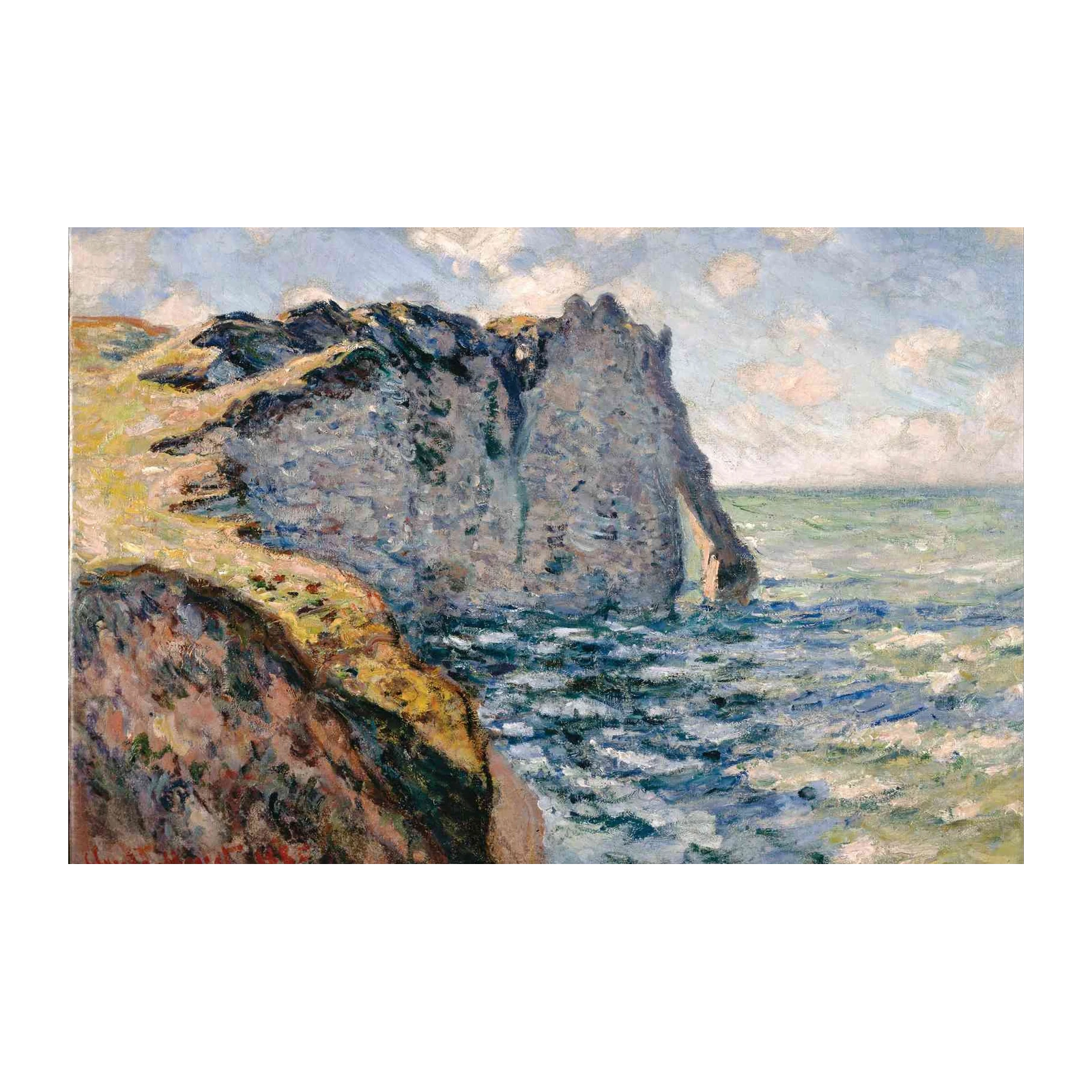 Impressionist Cliff & Sea Scene Wall Art