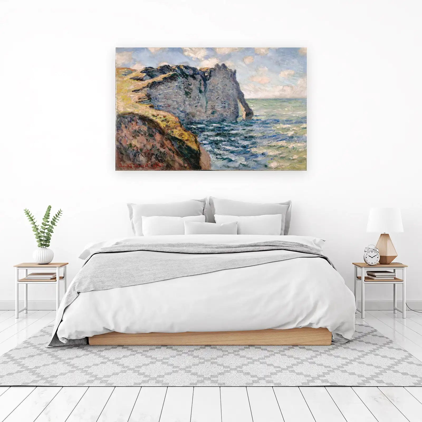 Impressionist Cliff & Sea Scene Wall Art