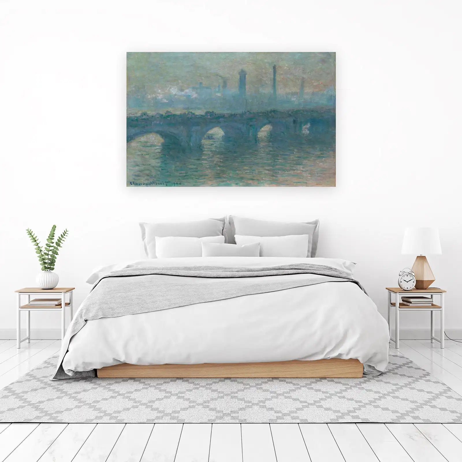 Impressionist London Bridge Foggy Wall Art