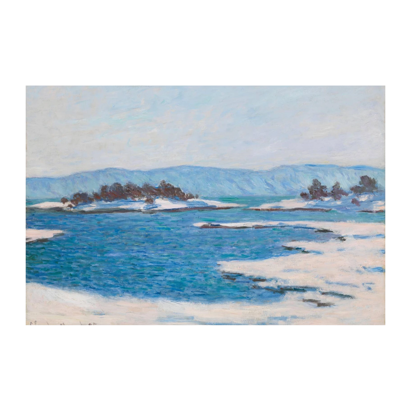Monet Winter Landscape Wall Art