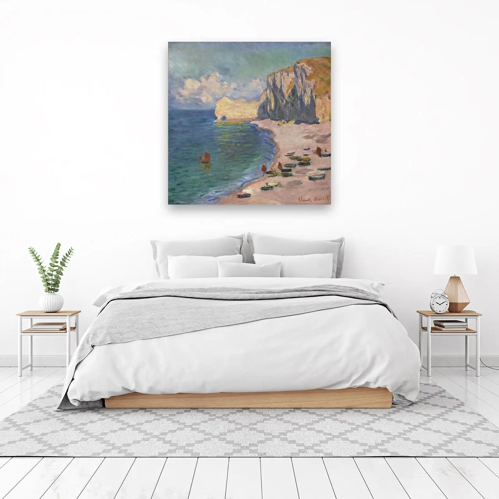 Monet's Étretat Cliffs Coastal View Wall Art