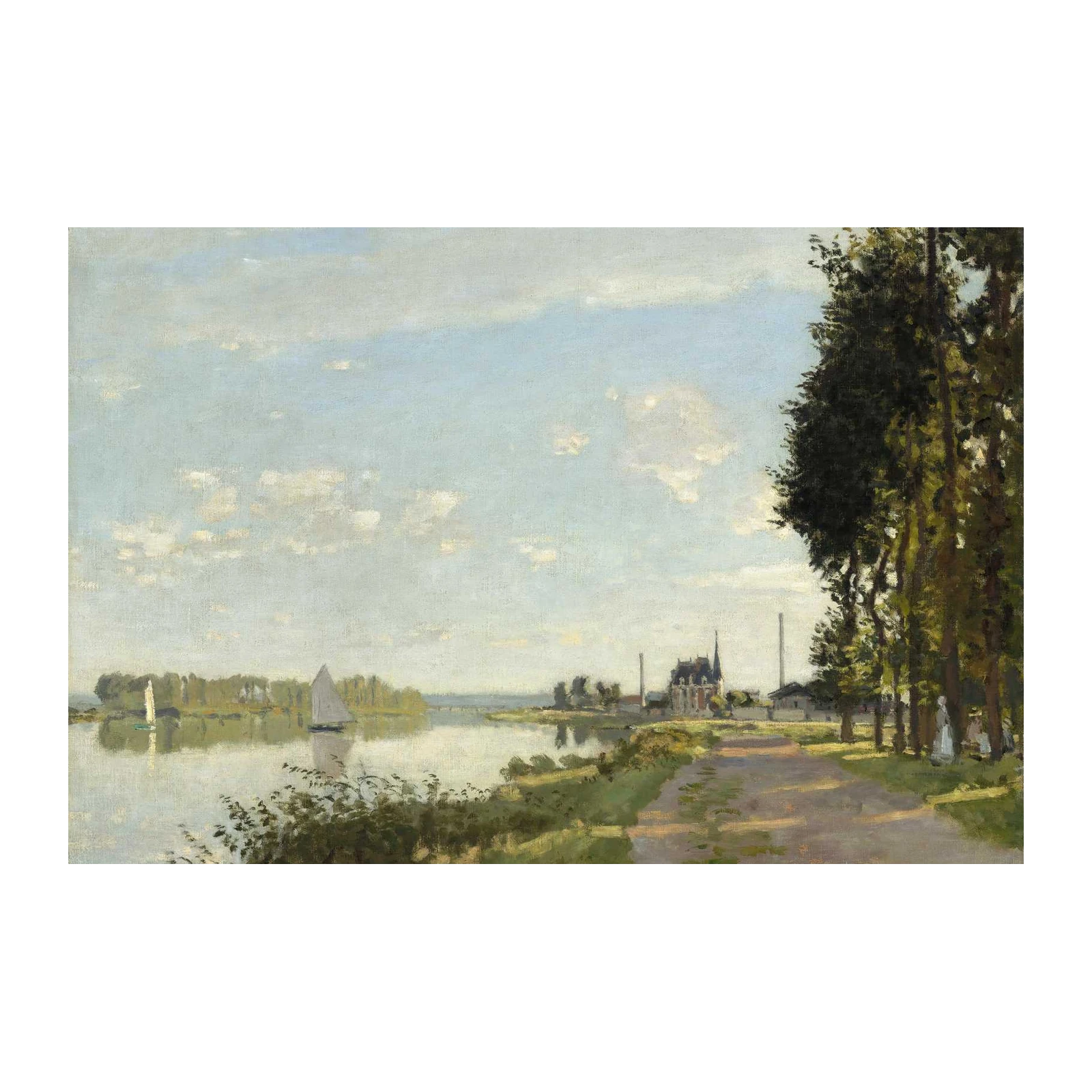 Serene River Landscape Monet Wall Art