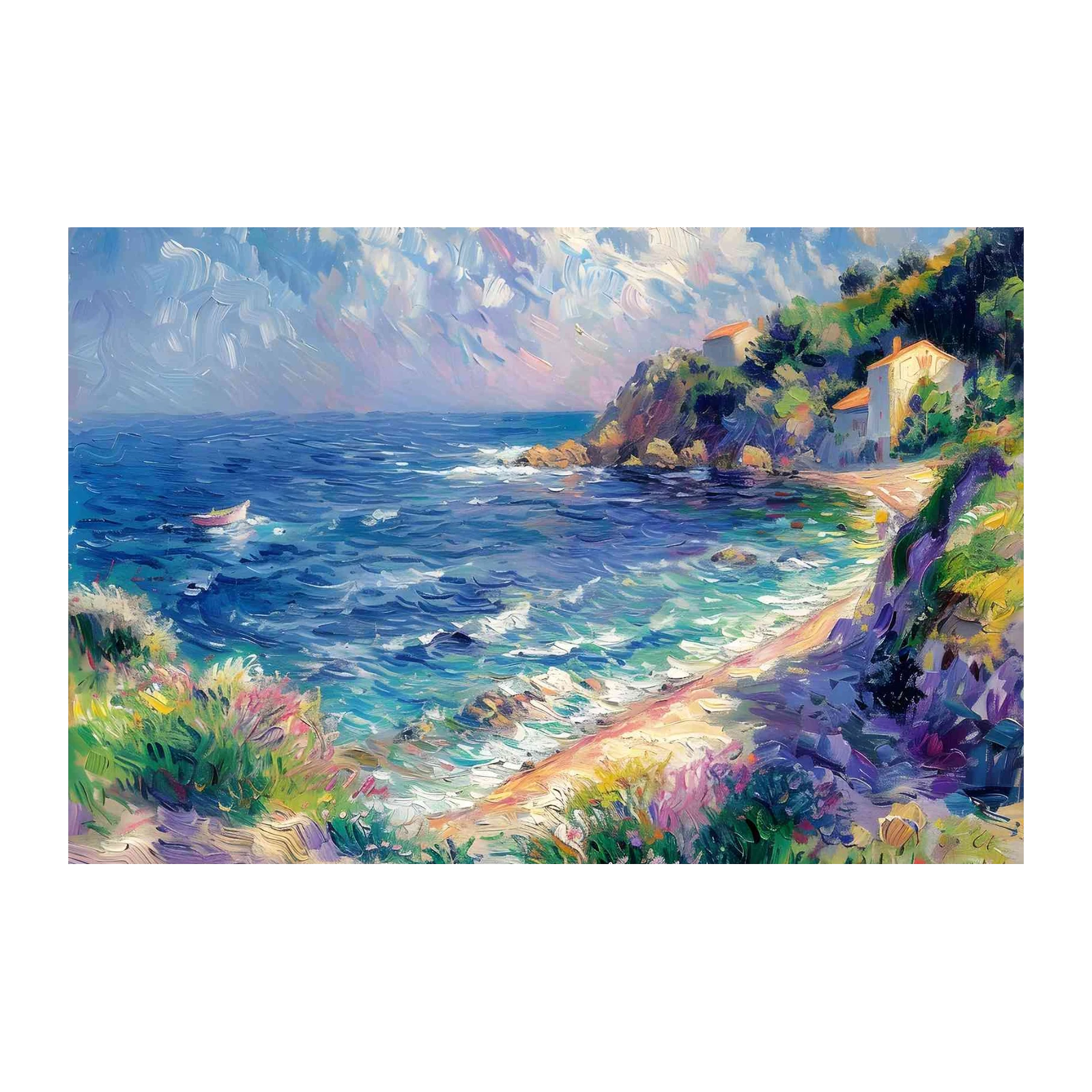 Impressionist Coastal Serenity Wall Art