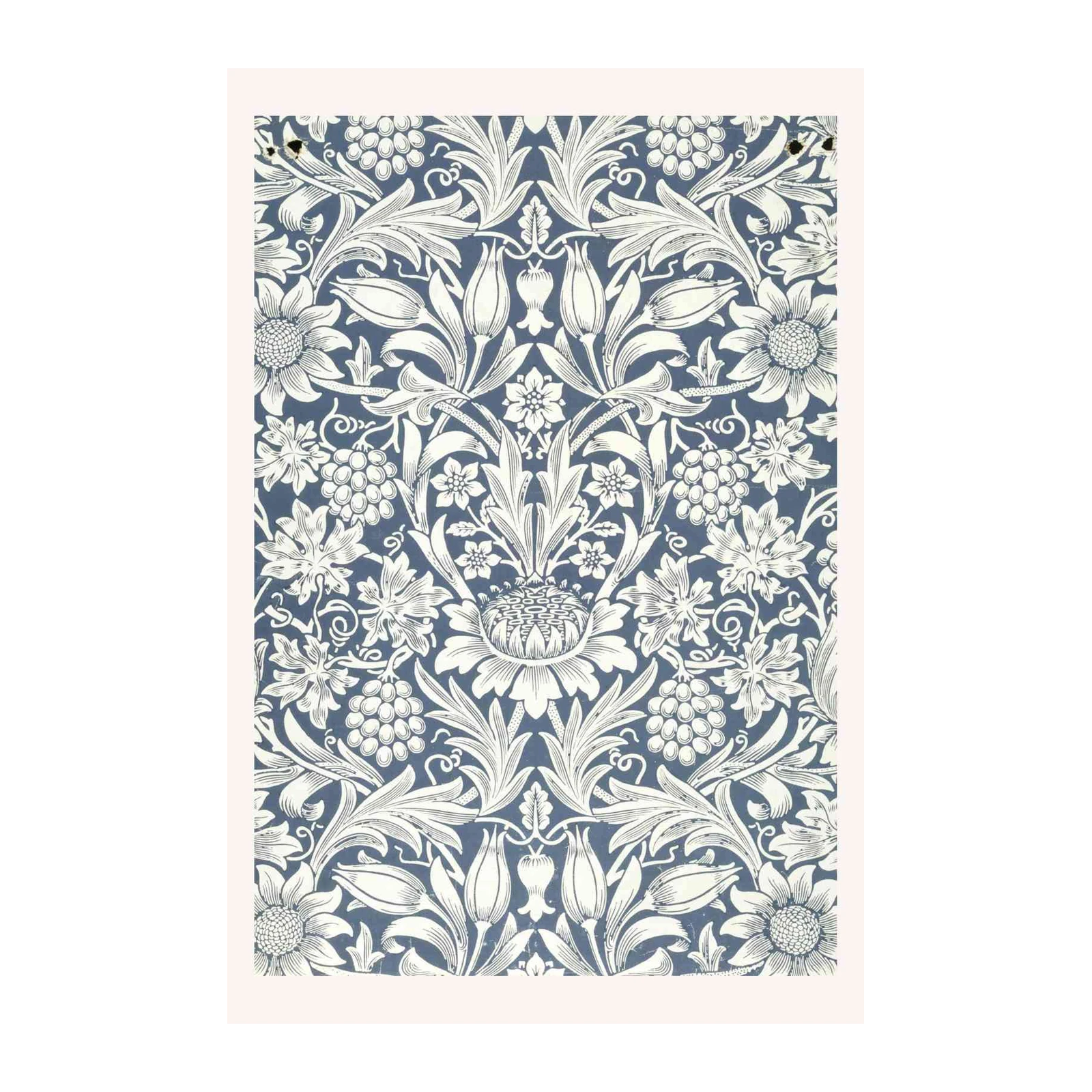 William Morris Style Floral Blue Wall Art
