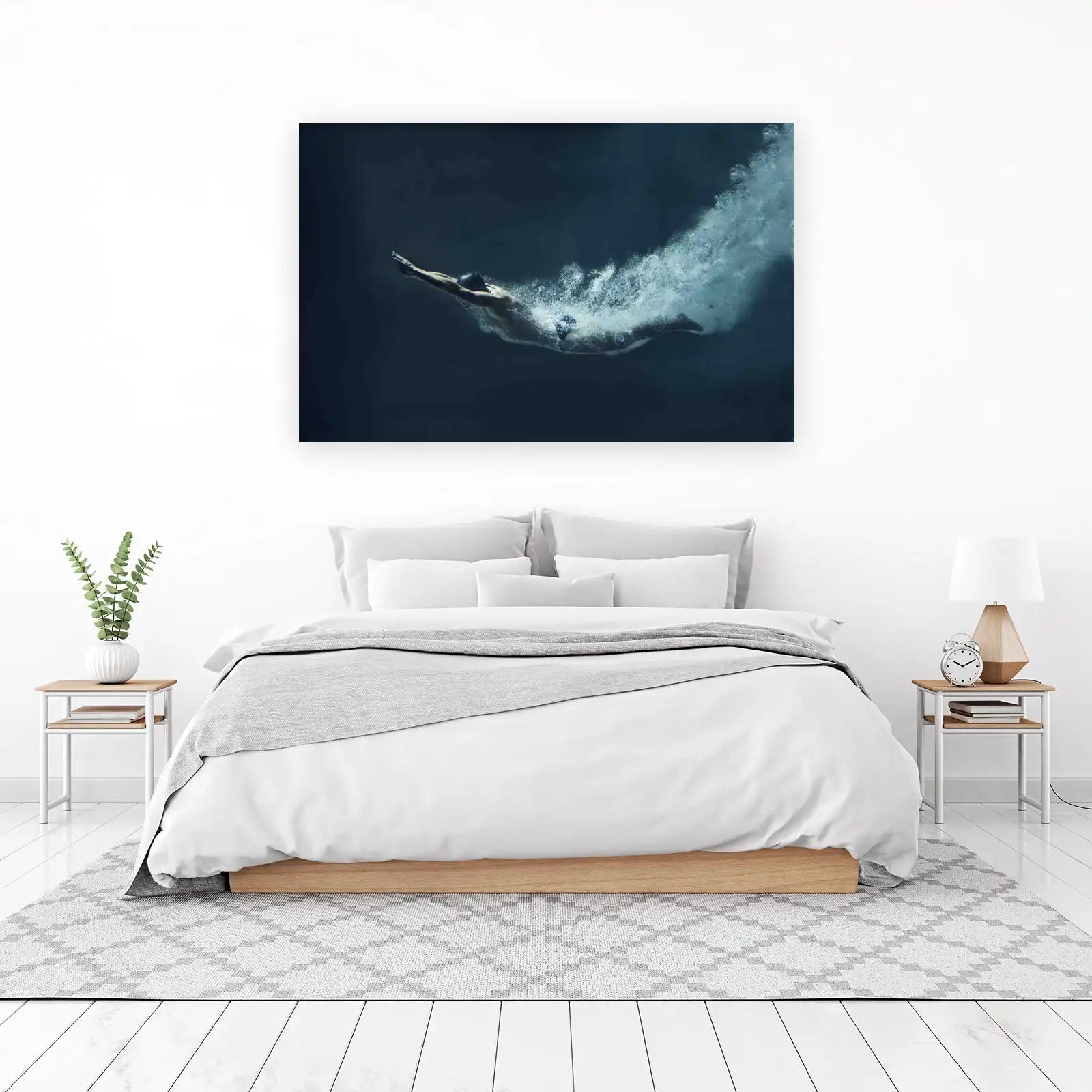 Underwater Dive Athlete Wall Art