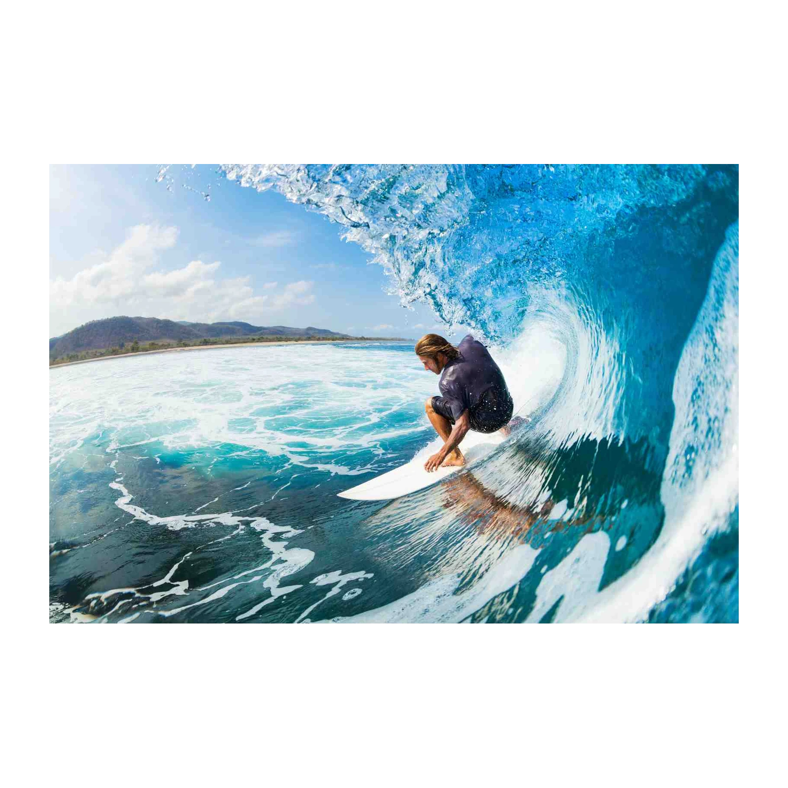 Epic Surf Barrel Ride Wall Art