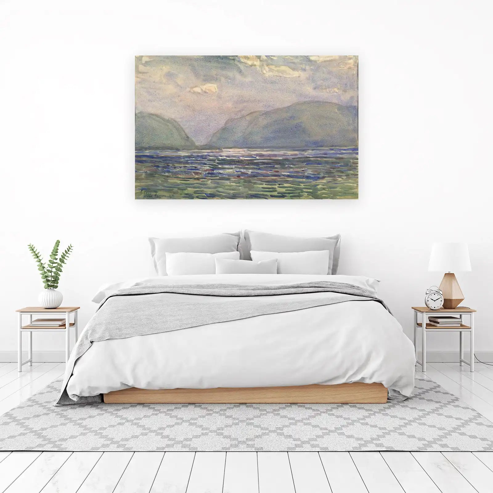 Tranquil Mountain Lake Landscape Wall Art