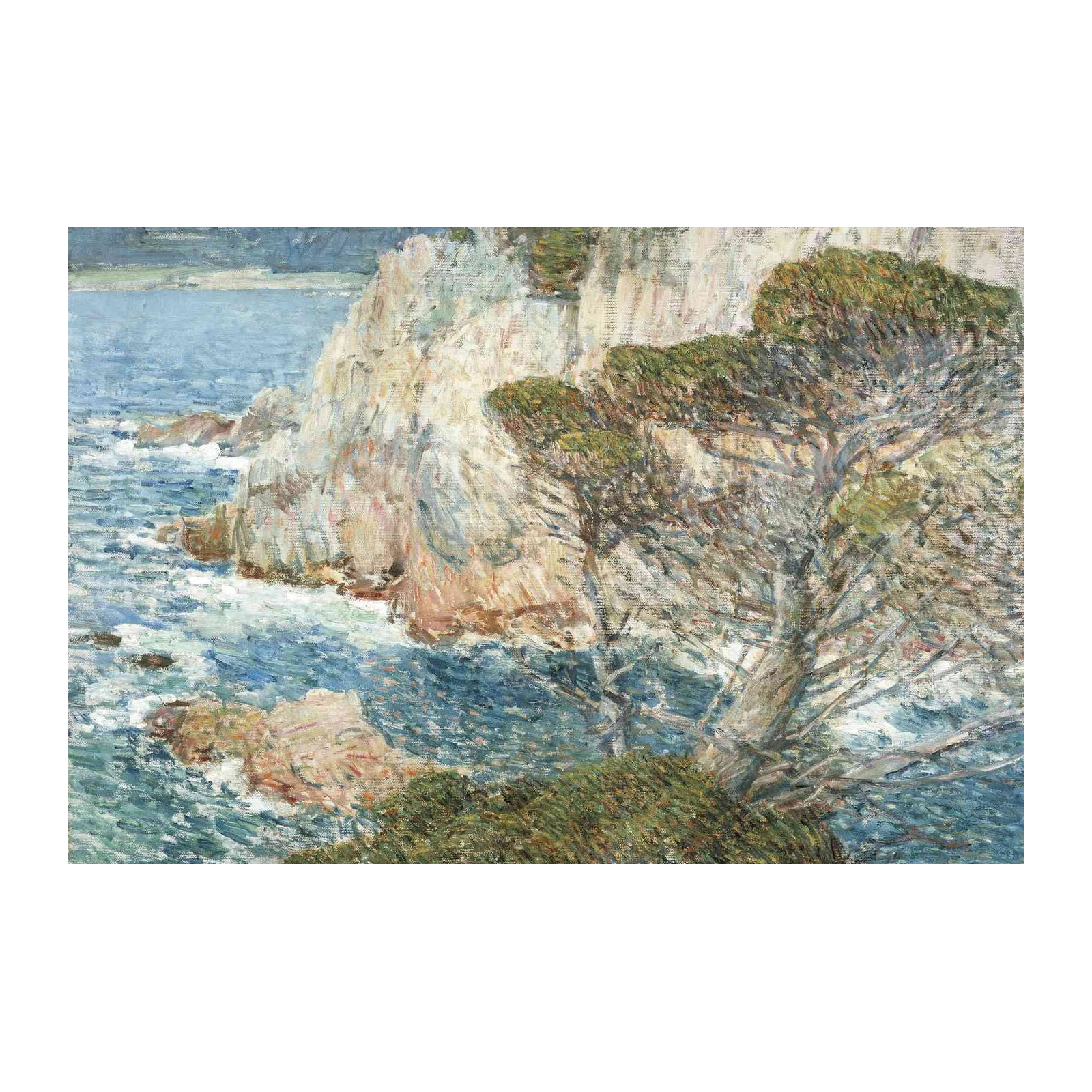 Coastal Cliffs & Waves Impressionist Wall Art