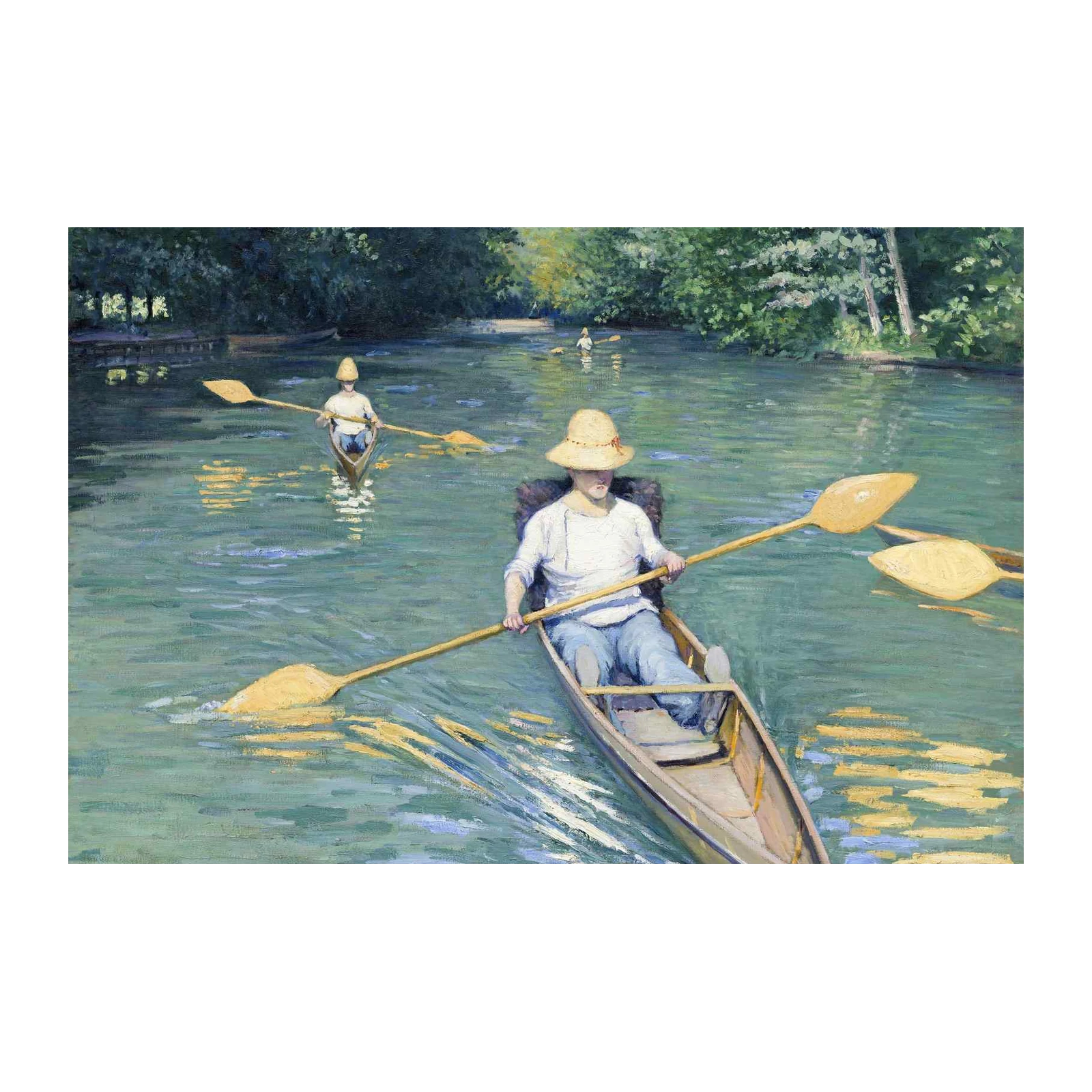 Impressionist Canoeing Serenity Wall Art