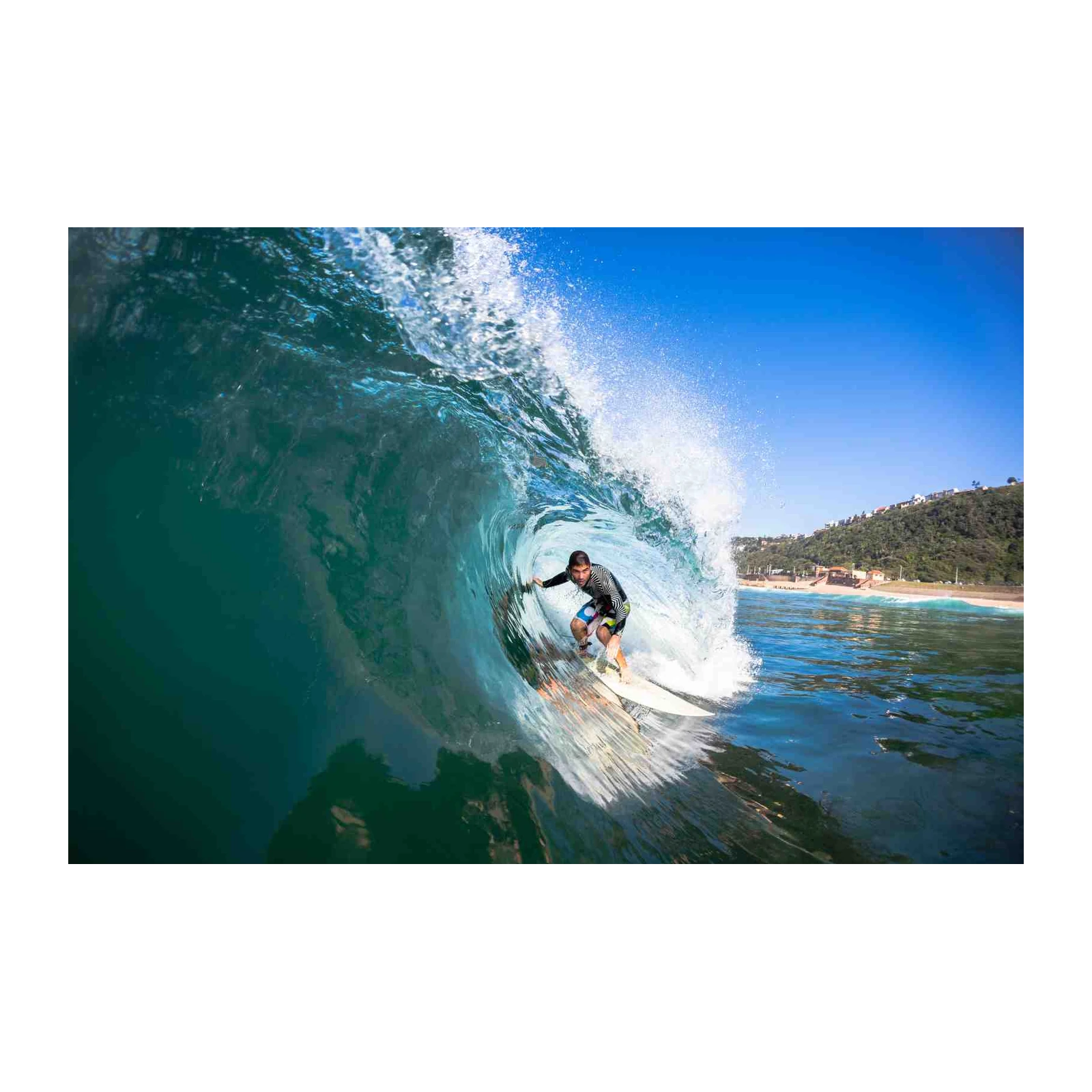 Epic Barrel Ride Surf Art Wall Art