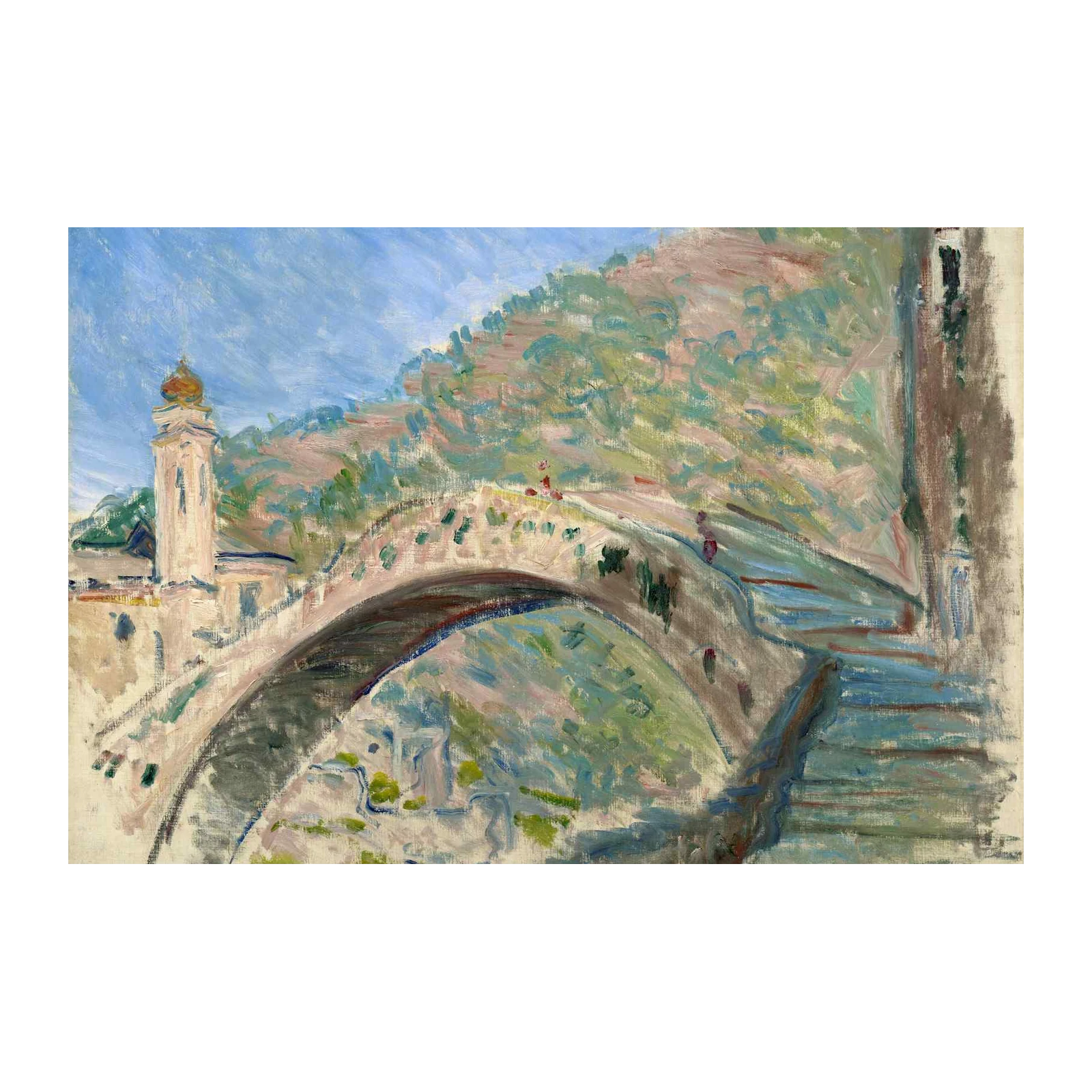 Impressionist Bridge Landscape Wall Art
