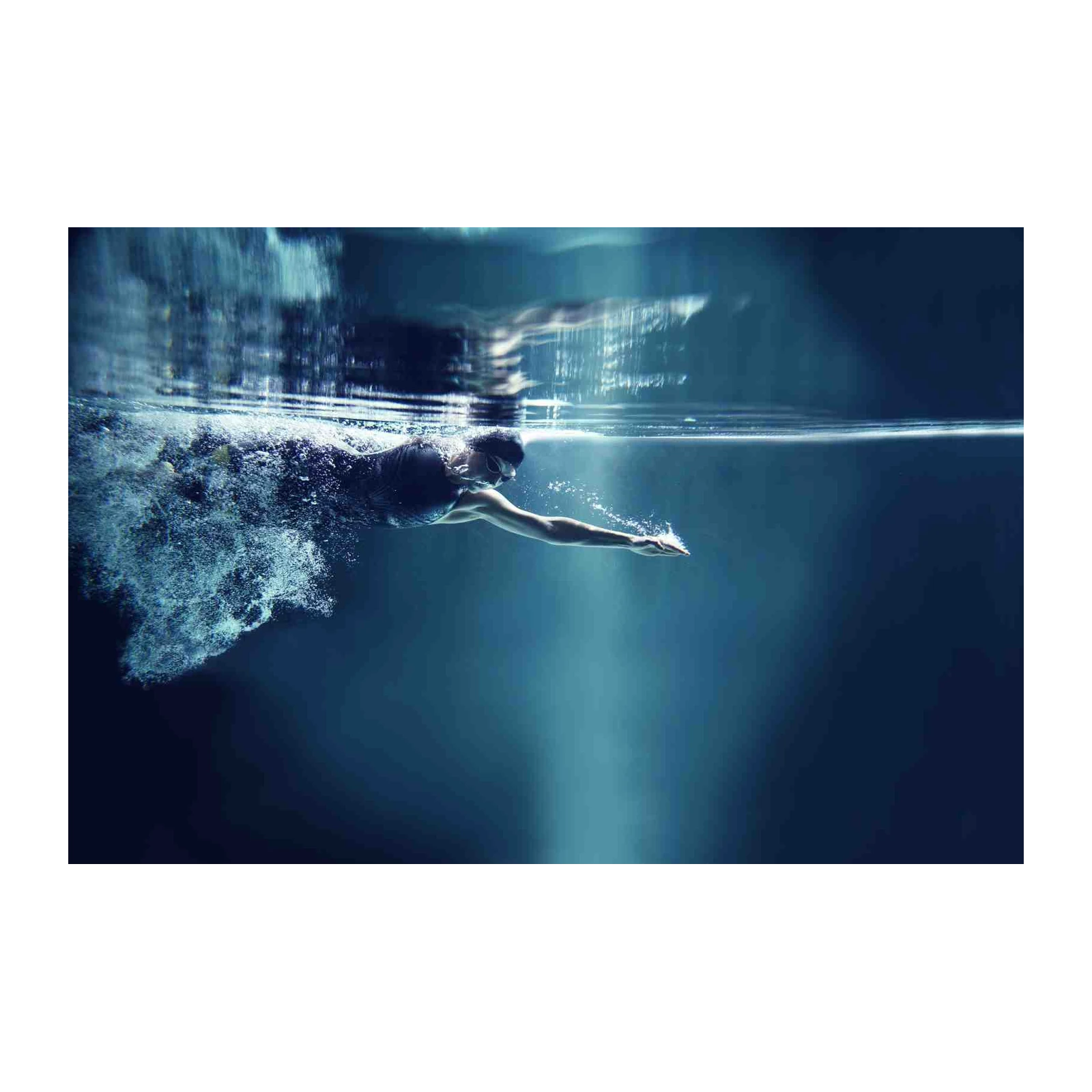 Aquatic Serenity Swimmer Wall Art