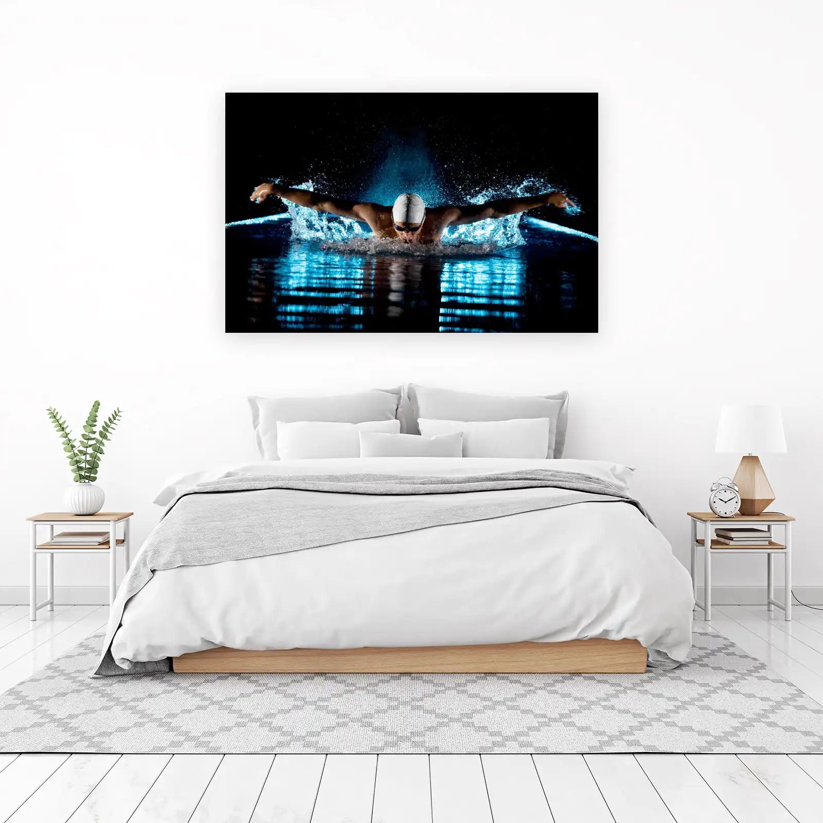 Butterfly Stroke Swimmer Dynamic Splash Wall Art