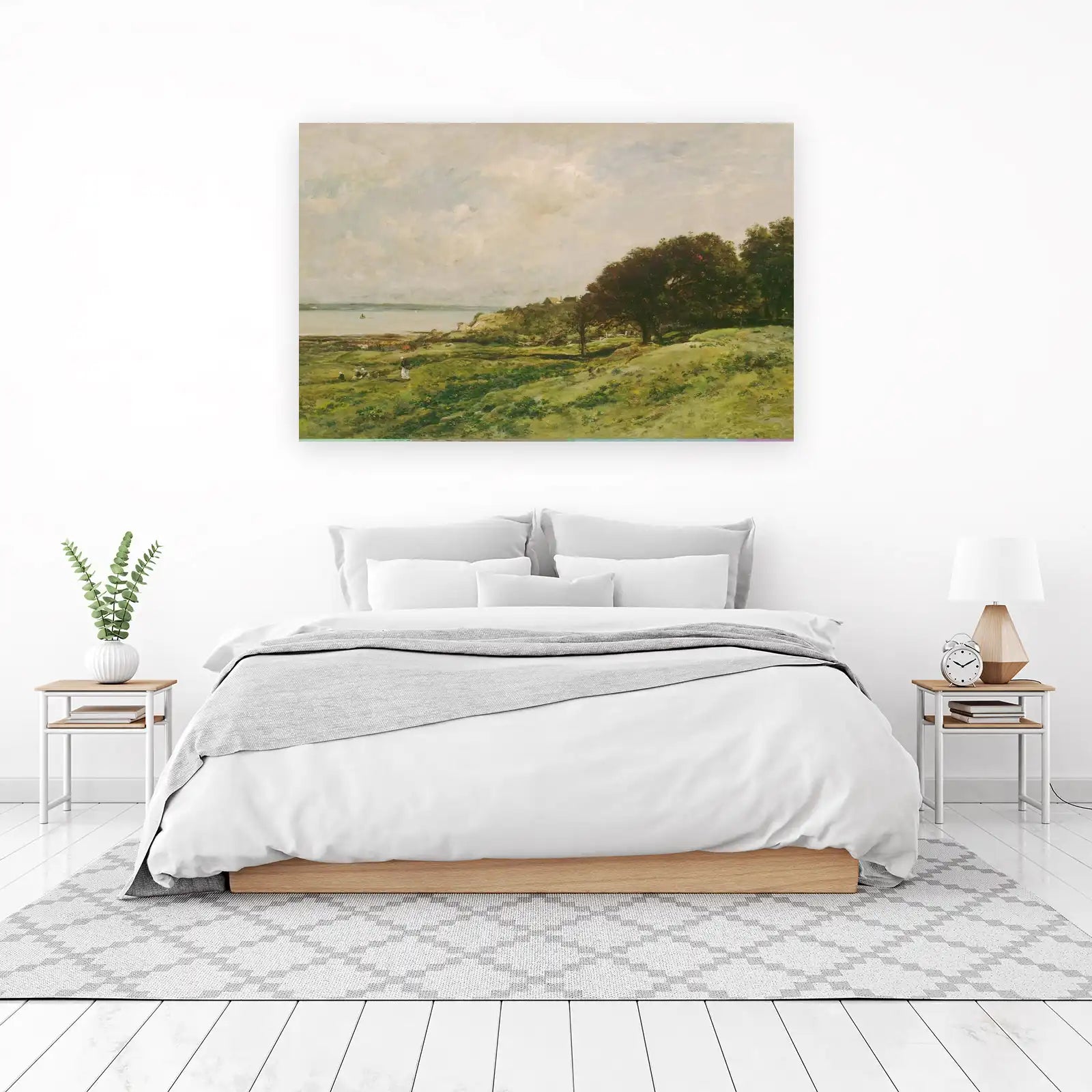 Pastoral Coastal Landscape Oil Painting Wall Art