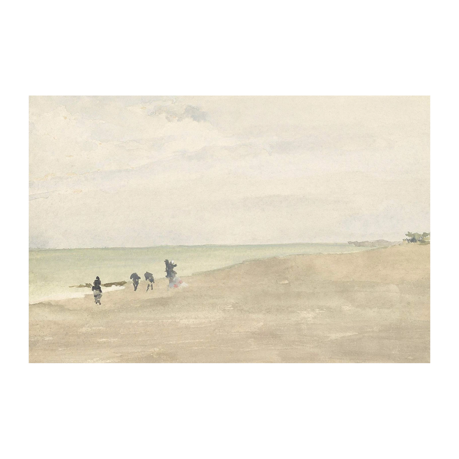 Serene Beach Walk Wall Art