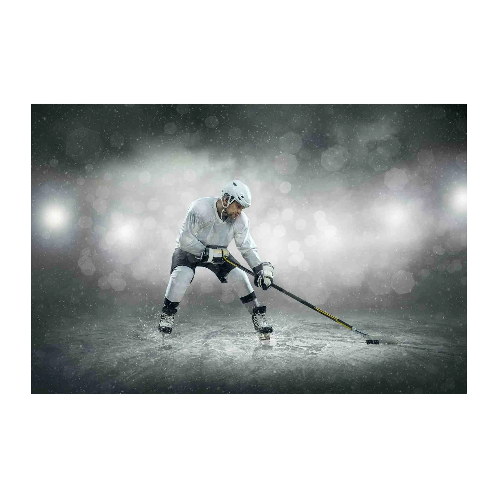 Intense Hockey Player Action Wall Art