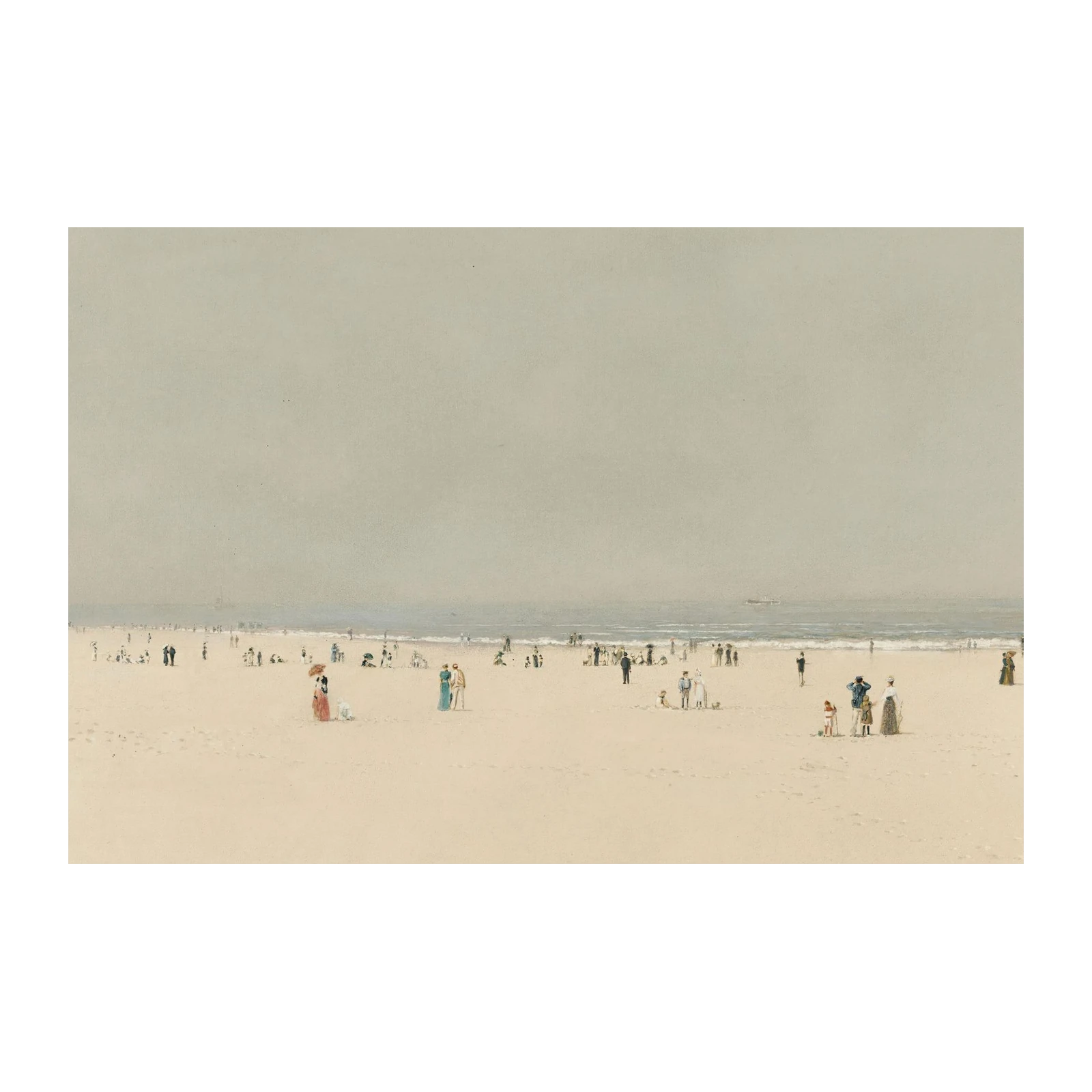 Vintage Beach Scene Wall Art