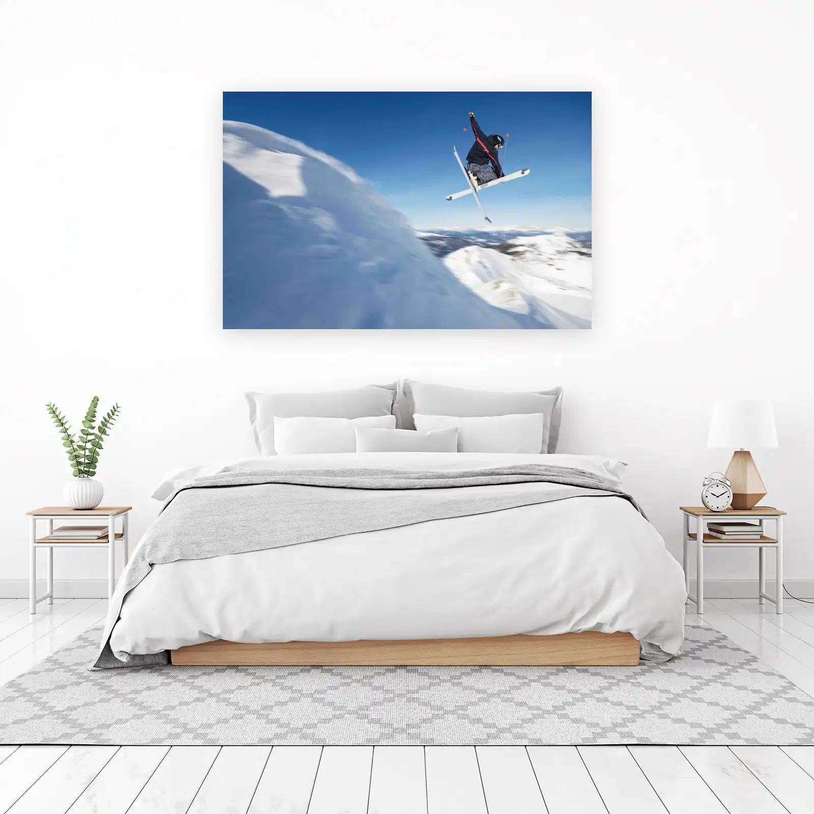 Freeride Skier Mid-Air Jump Wall Art