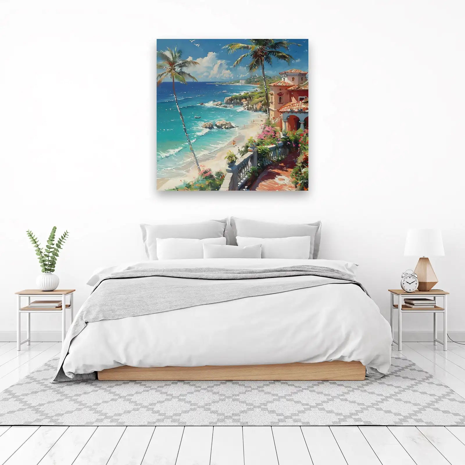 Coastal Villa Palm Paradise Wall Art