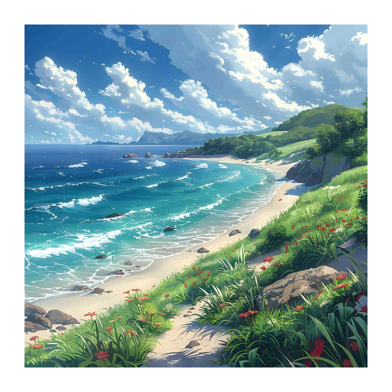Oceanfront Paradise Coastal Scenery Wall Art