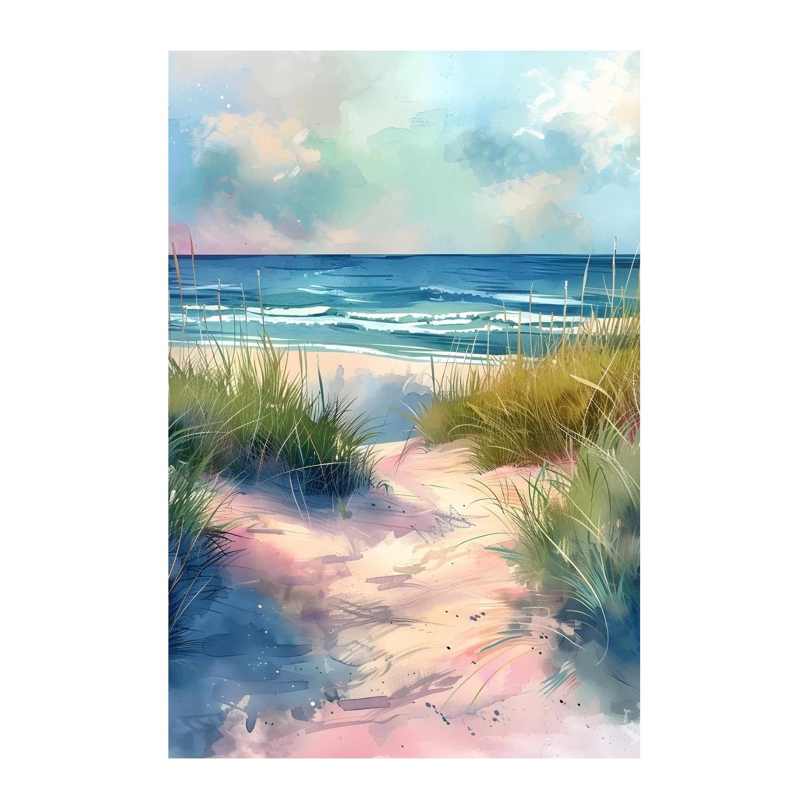 Coastal Dunes Serenity Beach Wall Art
