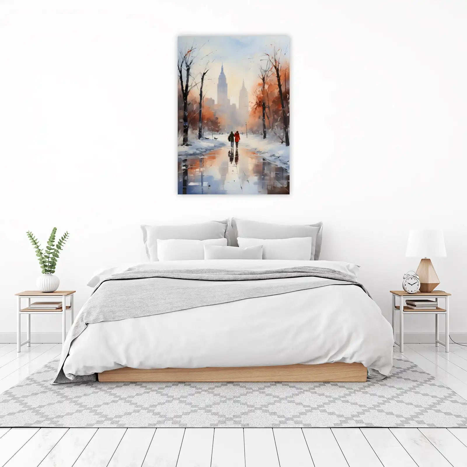 Winter City Stroll Wall Art