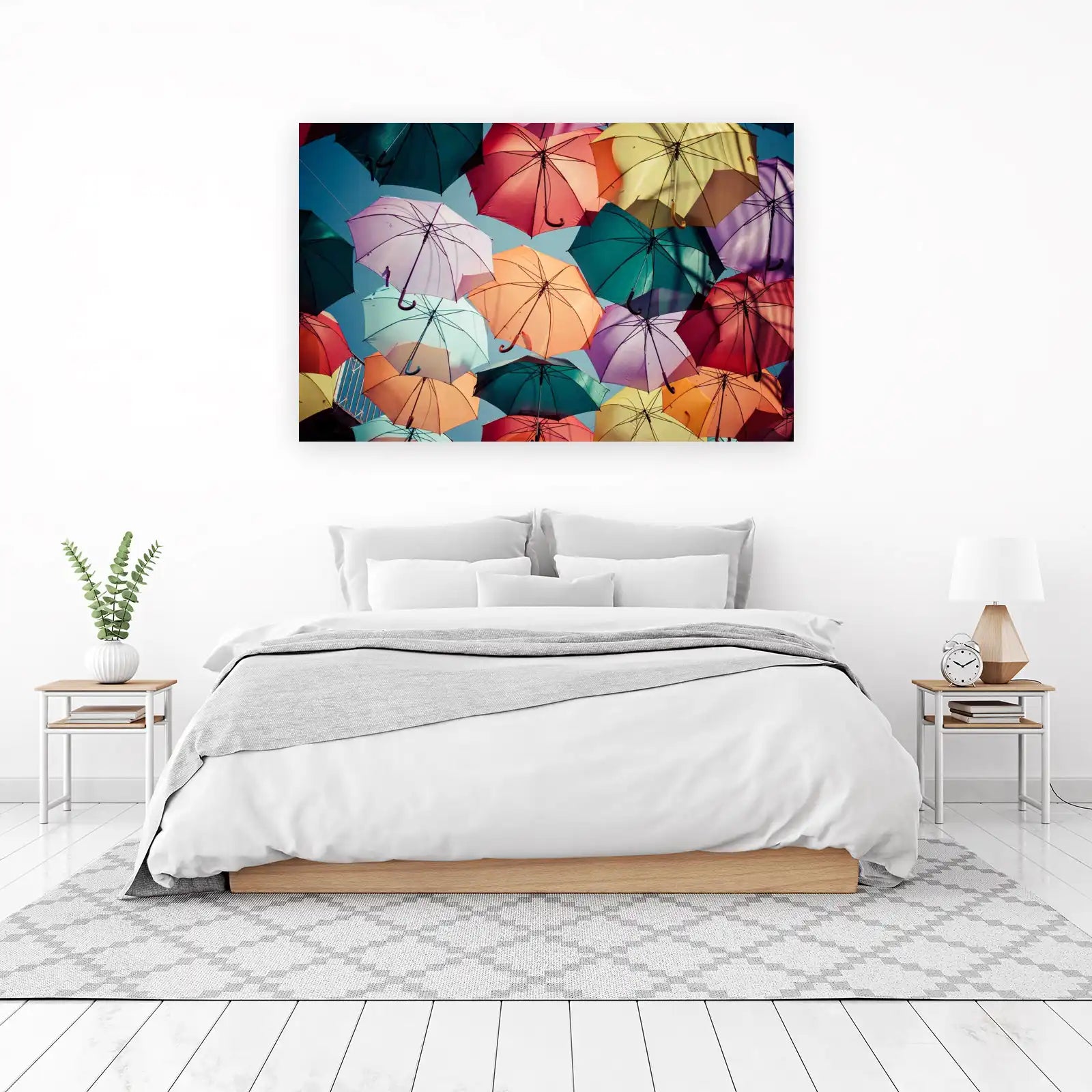 Vibrant Umbrella Sky Wall Art