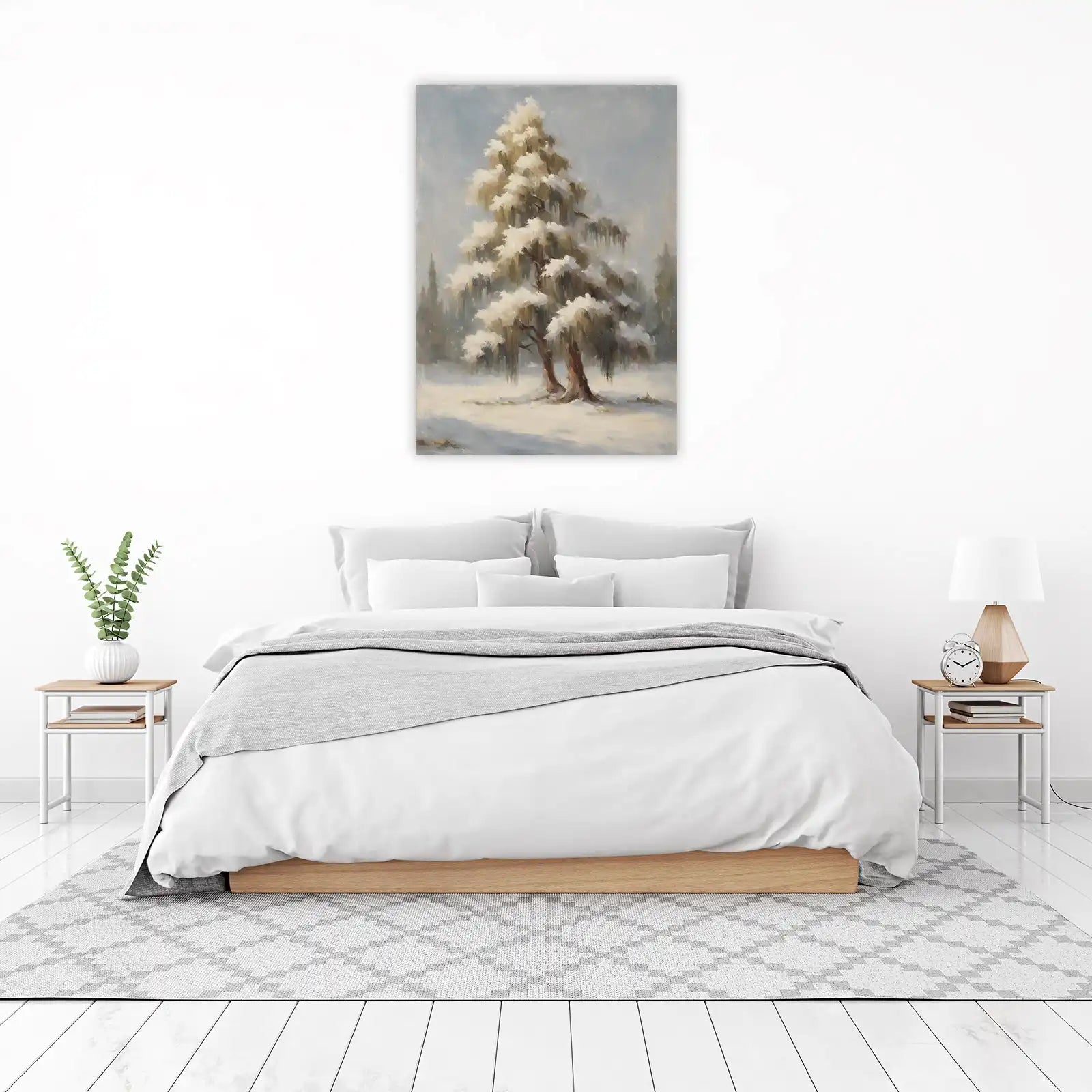 Serene Snow-Dusted Trees Wall Art