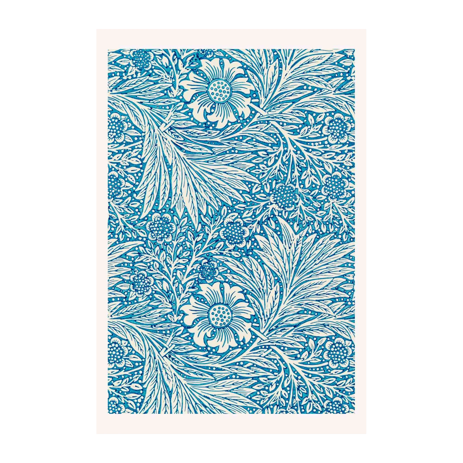 Blue Floral Botanical Art Wall Art