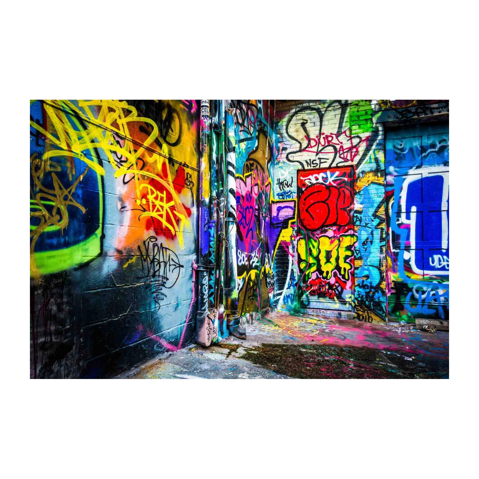 Urban Vandalism Graffiti Alley Wall Art