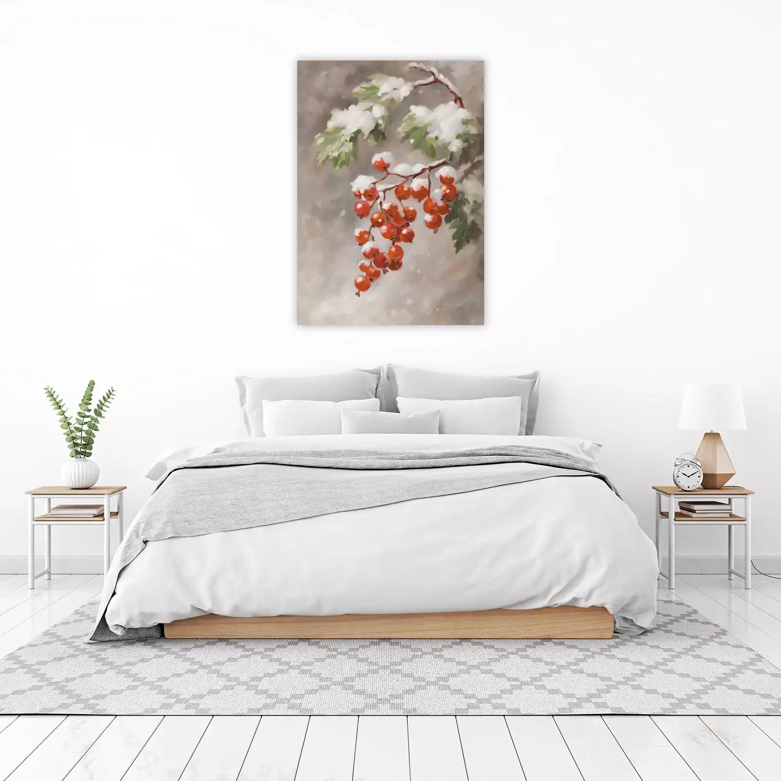 Winter Berries Snow Wall Art