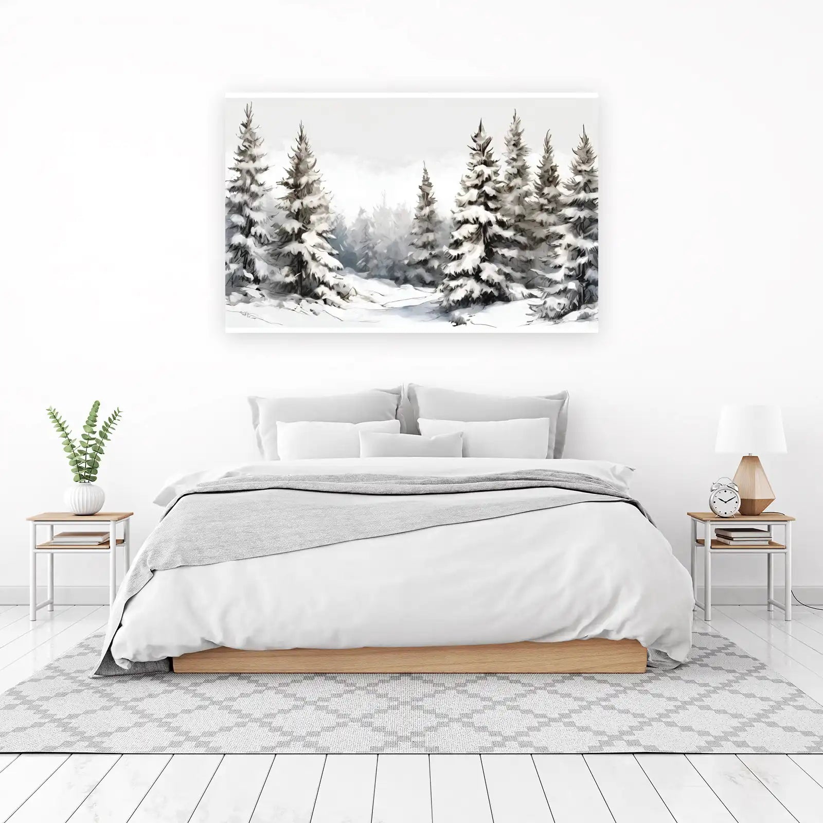 Serene Snowy Forest Wall Art