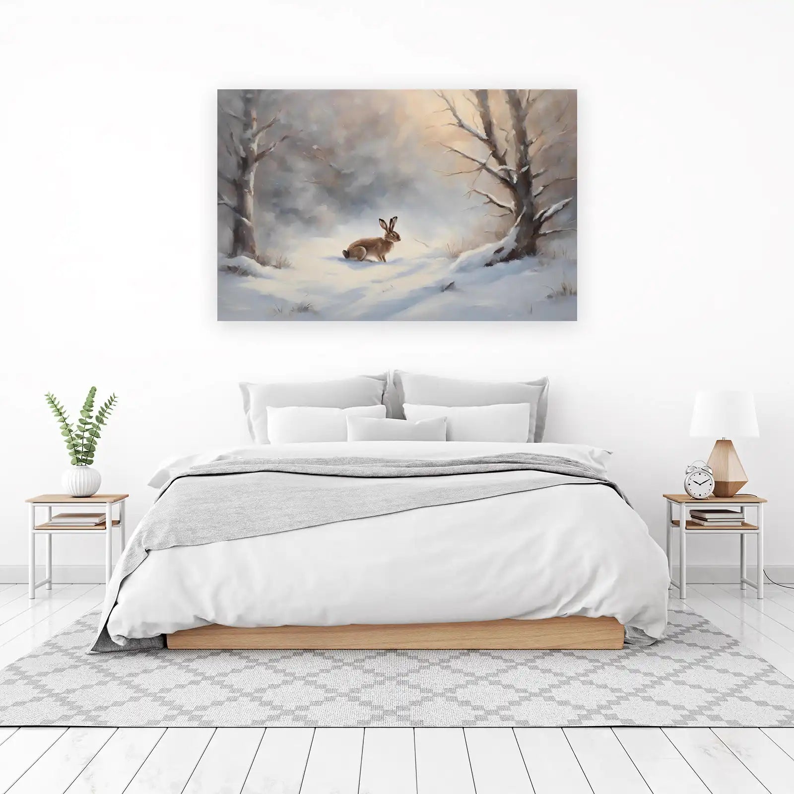 Enchanting Winter Hare Wall Art